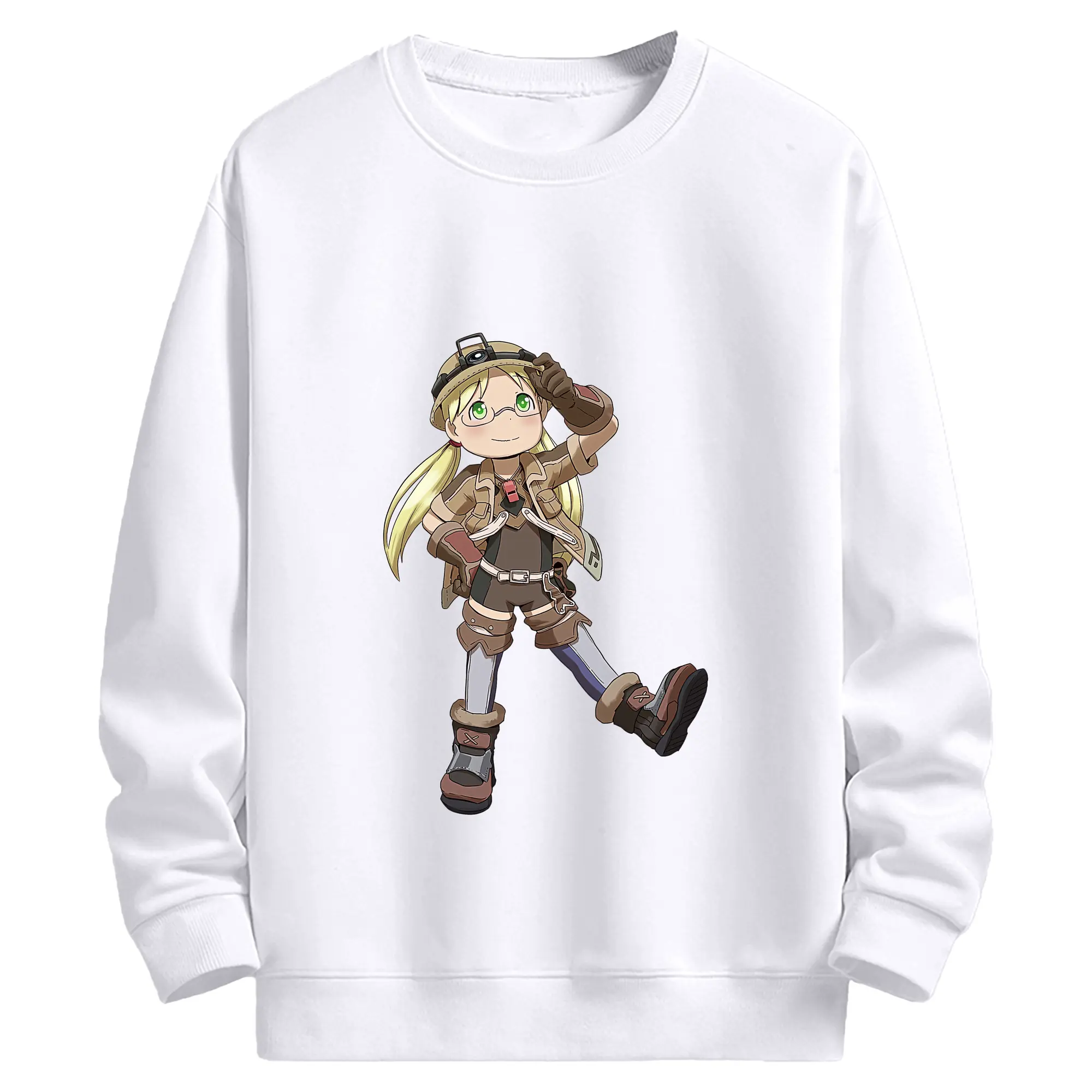 メイドインアビス グッズ,リコ - 高品質 クルーネック スウェット ・ コットン59％ ポリエステル41％ ・ ユニセックス 長袖 トレーナー ・ カジュアル デイリー スポーツ 散歩用