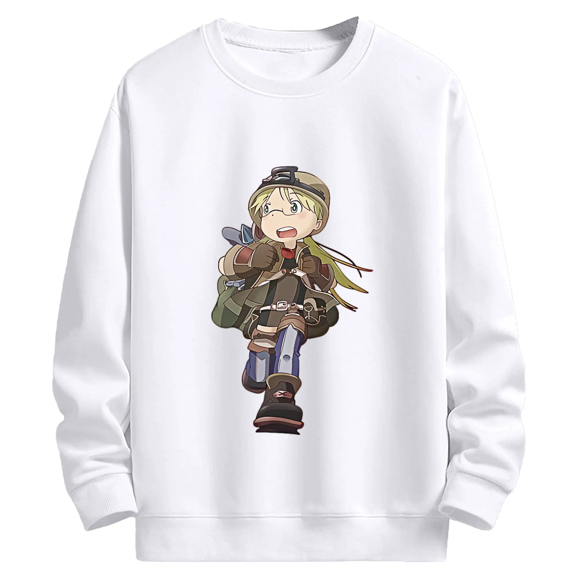 メイドインアビス グッズ,リコ - 高品質 クルーネック スウェット ・ コットン59％ ポリエステル41％ ・ ユニセックス 長袖 トレーナー ・ カジュアル デイリー スポーツ 散歩用