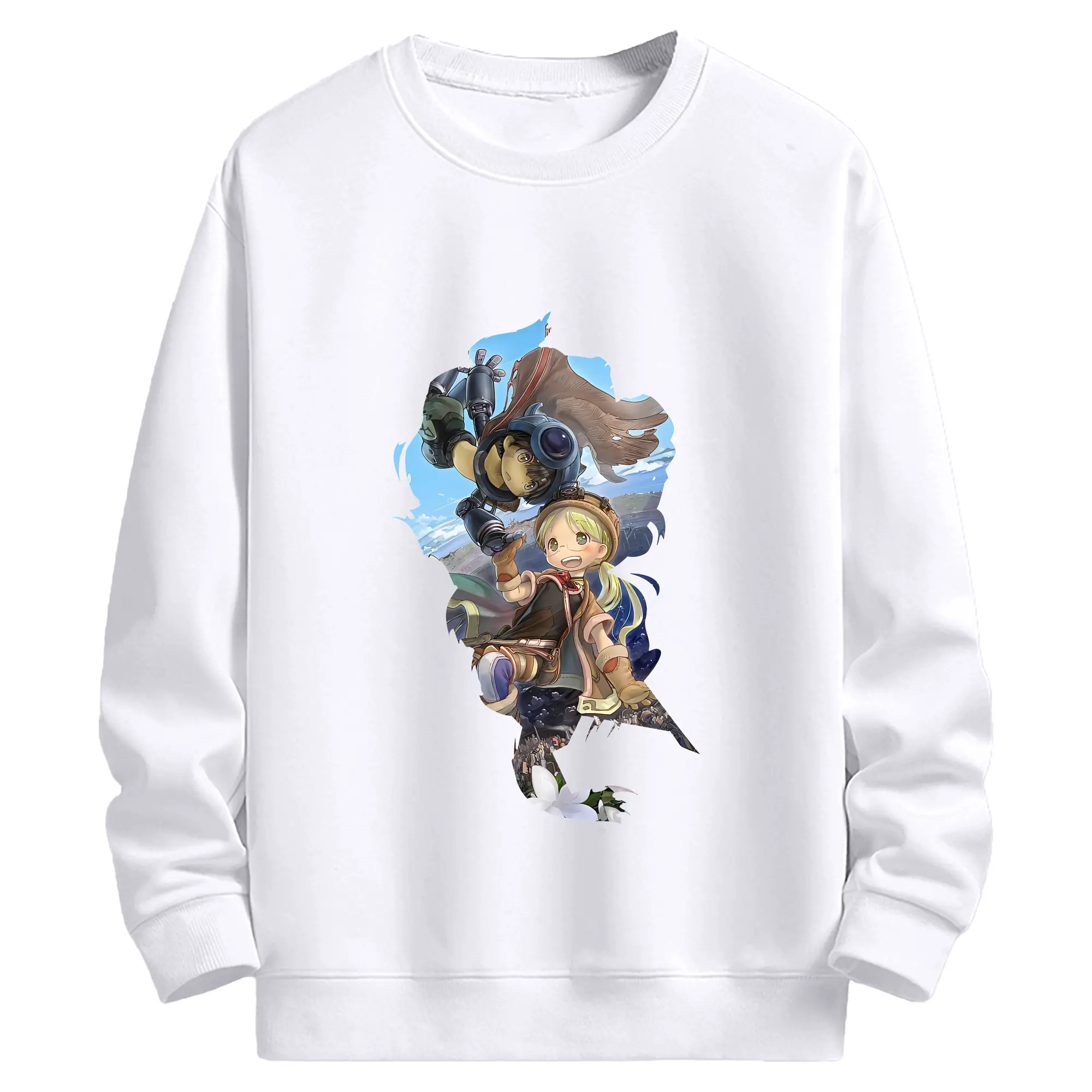 メイドインアビス グッズ,リコ - 高品質 クルーネック スウェット ・ コットン59％ ポリエステル41％ ・ ユニセックス 長袖 トレーナー ・ カジュアル デイリー スポーツ 散歩用