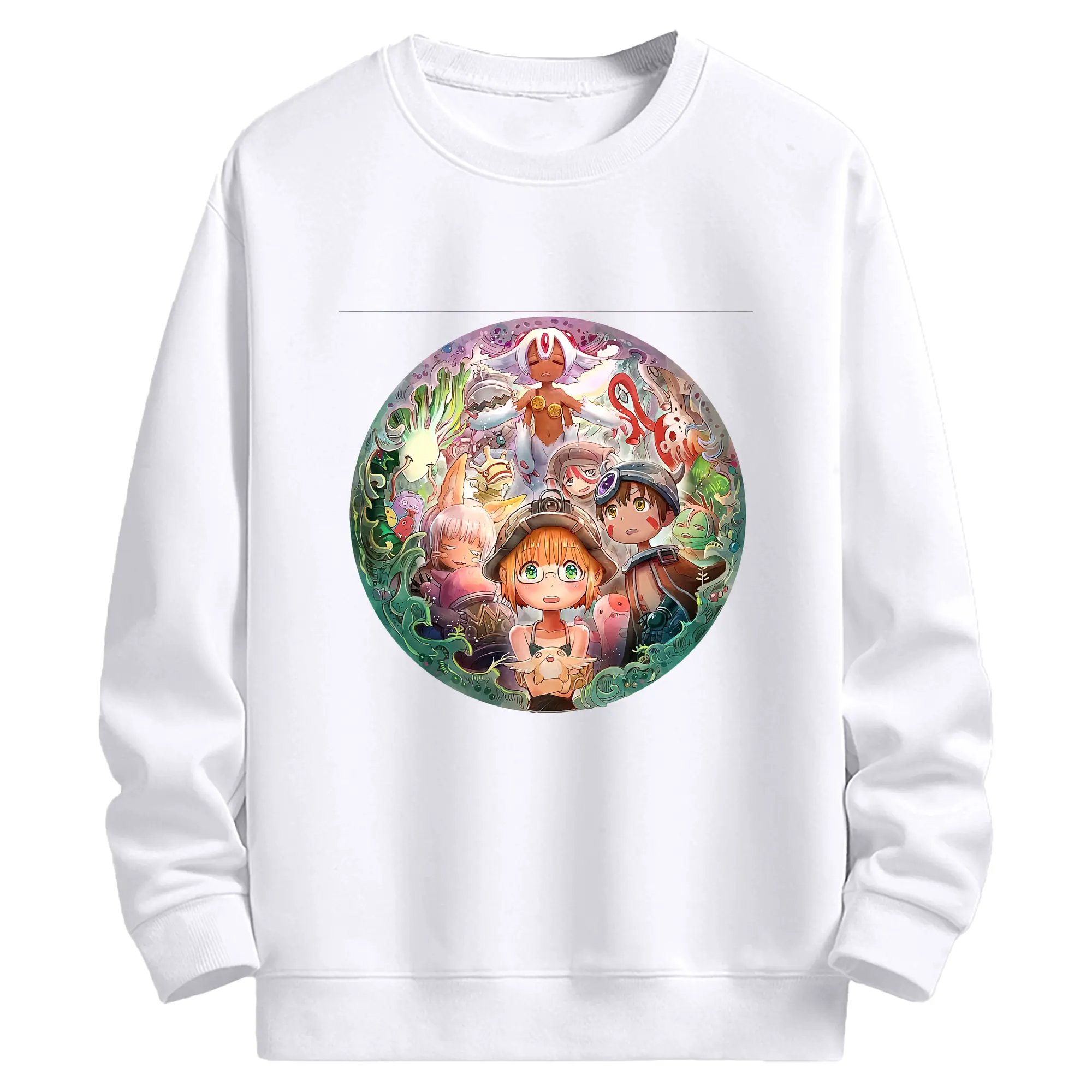 メイドインアビス グッズ,リコ - 高品質 クルーネック スウェット ・ コットン59％ ポリエステル41％ ・ ユニセックス 長袖 トレーナー ・ カジュアル デイリー スポーツ 散歩用