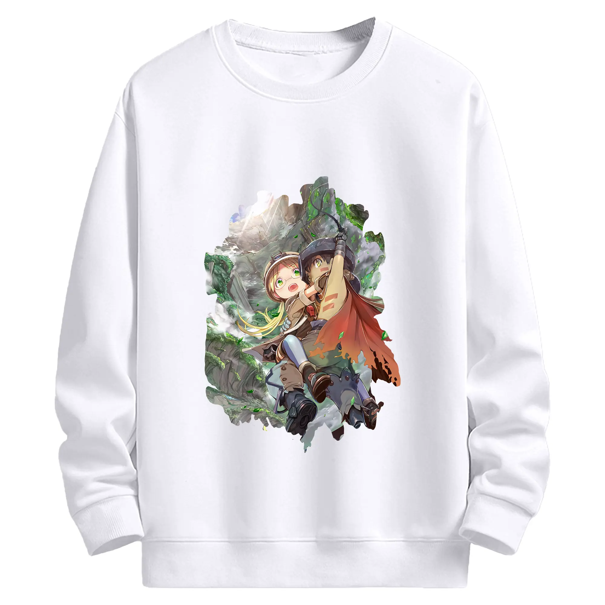 メイドインアビス グッズ,リコ - 高品質 クルーネック スウェット ・ コットン59％ ポリエステル41％ ・ ユニセックス 長袖 トレーナー ・ カジュアル デイリー スポーツ 散歩用