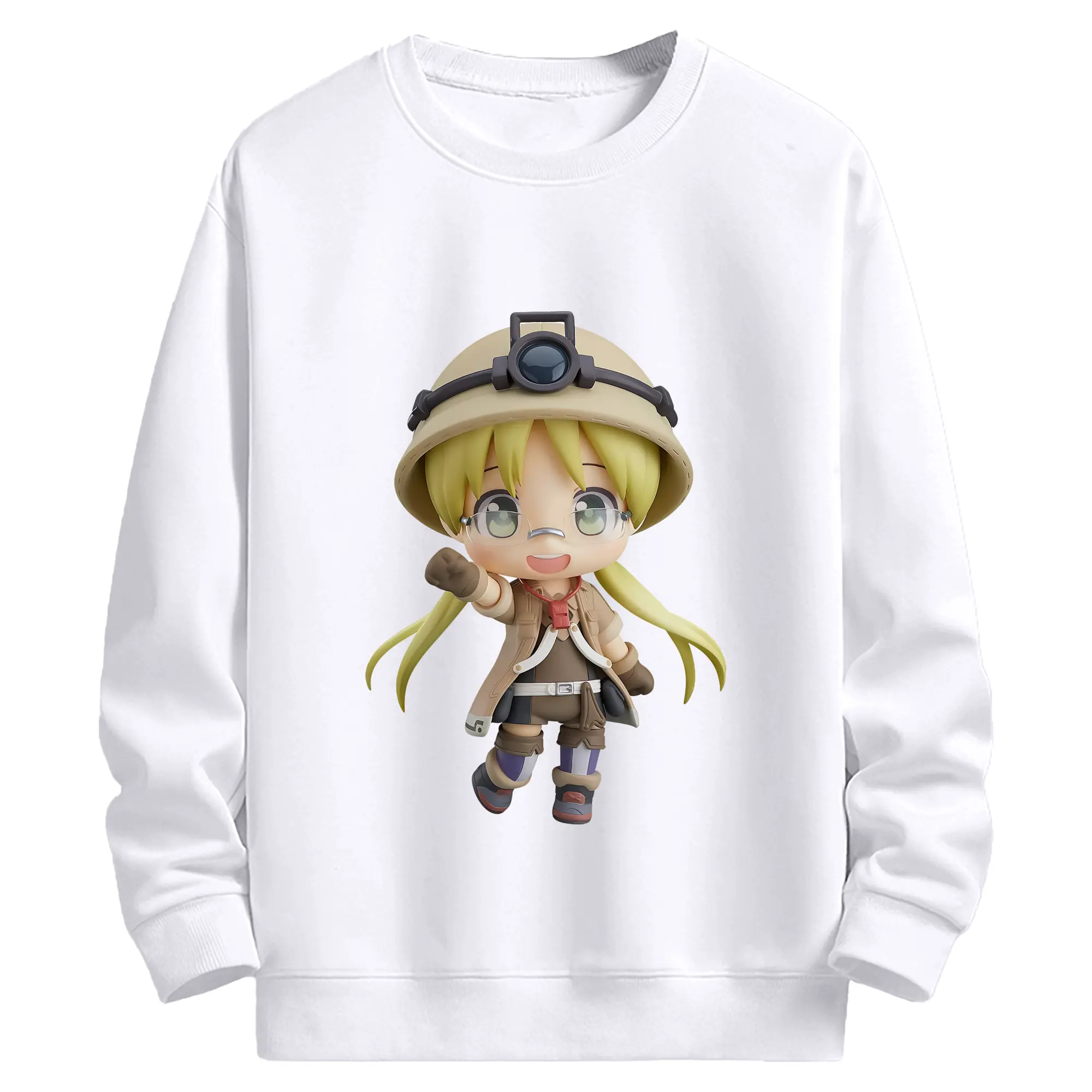 メイドインアビス グッズ,リコ - 高品質 クルーネック スウェット ・ コットン59％ ポリエステル41％ ・ ユニセックス 長袖 トレーナー ・ カジュアル デイリー スポーツ 散歩用