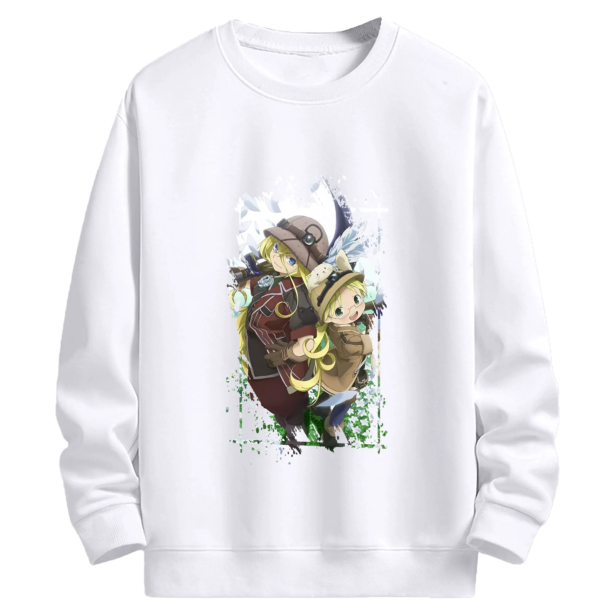 メイドインアビス グッズ,リコ - 高品質 クルーネック スウェット ・ コットン59％ ポリエステル41％ ・ ユニセックス 長袖 トレーナー ・ カジュアル デイリー スポーツ 散歩用