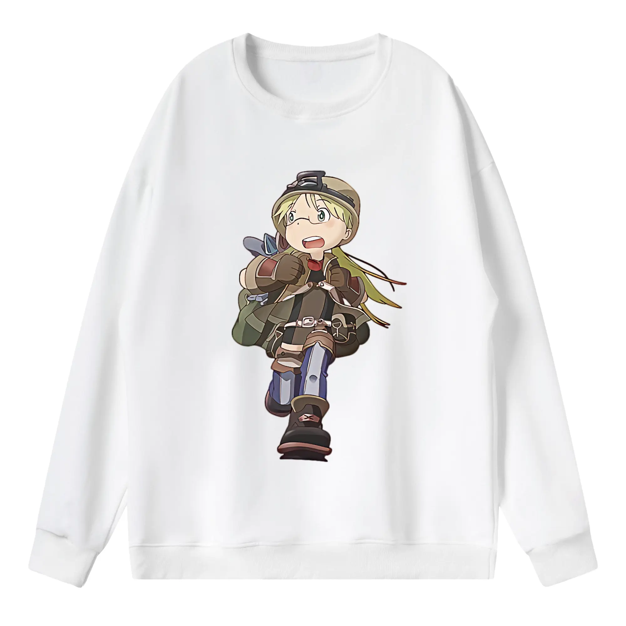 メイドインアビス グッズ,リコ - 薄手 クルーネック スウェット 裏毛260g · ポリエステル 春秋向け カジュアル 男女兼用 · トレーナー デイリー スポーツ 散歩に最適