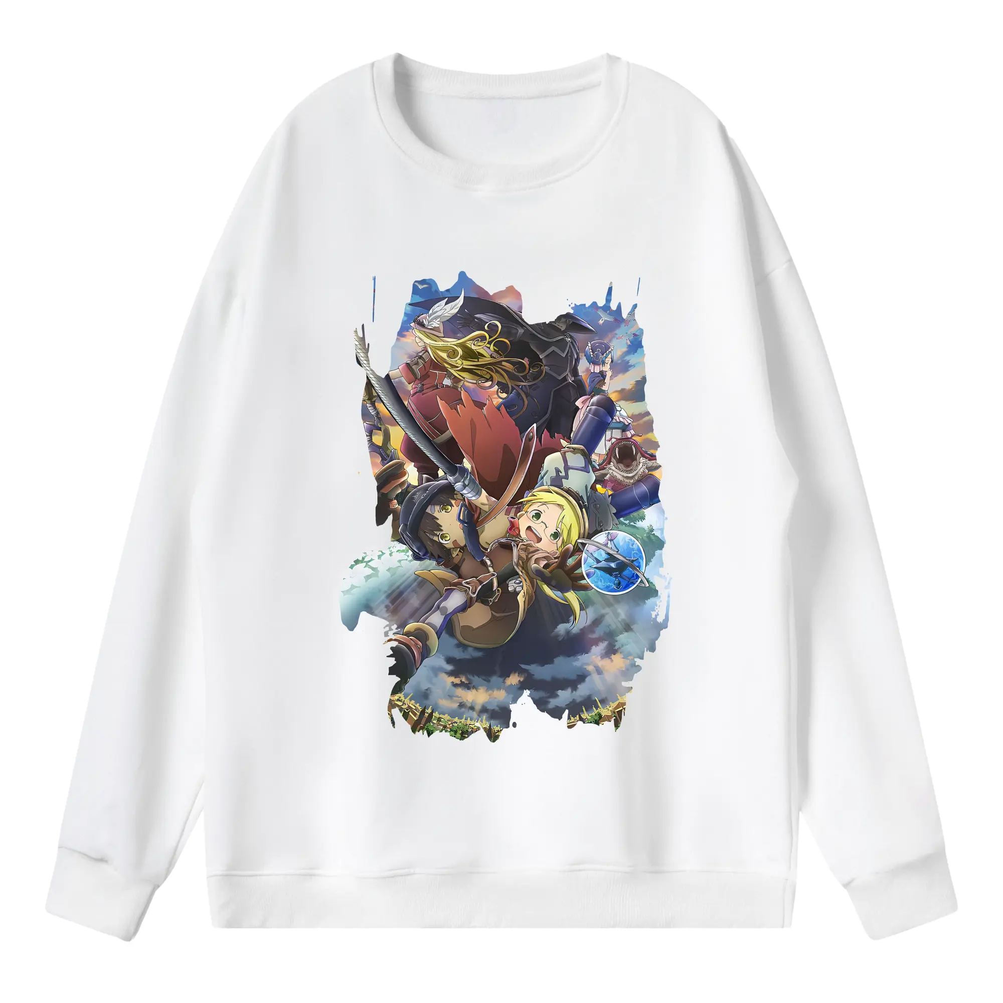 メイドインアビス グッズ,リコ - 薄手 クルーネック スウェット 裏毛260g · ポリエステル 春秋向け カジュアル 男女兼用 · トレーナー デイリー スポーツ 散歩に最適