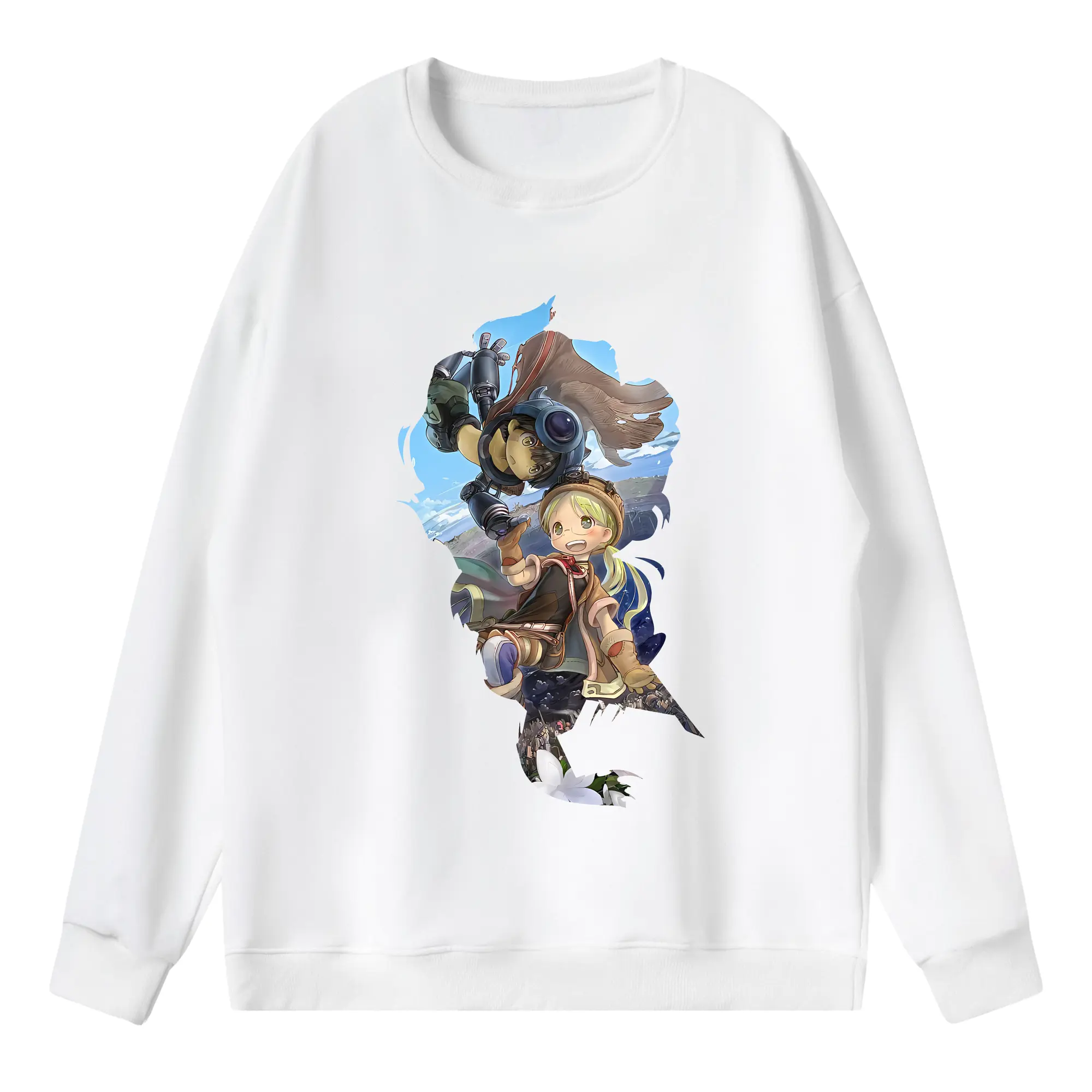 メイドインアビス グッズ,リコ - 薄手 クルーネック スウェット 裏毛260g · ポリエステル 春秋向け カジュアル 男女兼用 · トレーナー デイリー スポーツ 散歩に最適