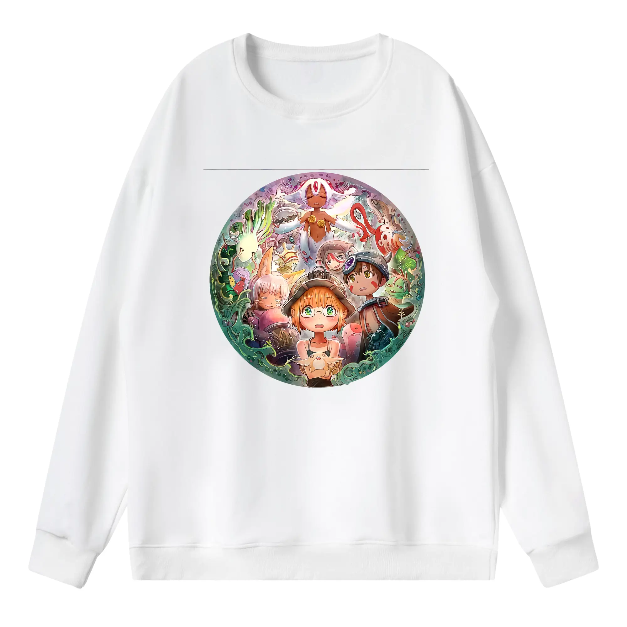 メイドインアビス グッズ,リコ - 薄手 クルーネック スウェット 裏毛260g · ポリエステル 春秋向け カジュアル 男女兼用 · トレーナー デイリー スポーツ 散歩に最適