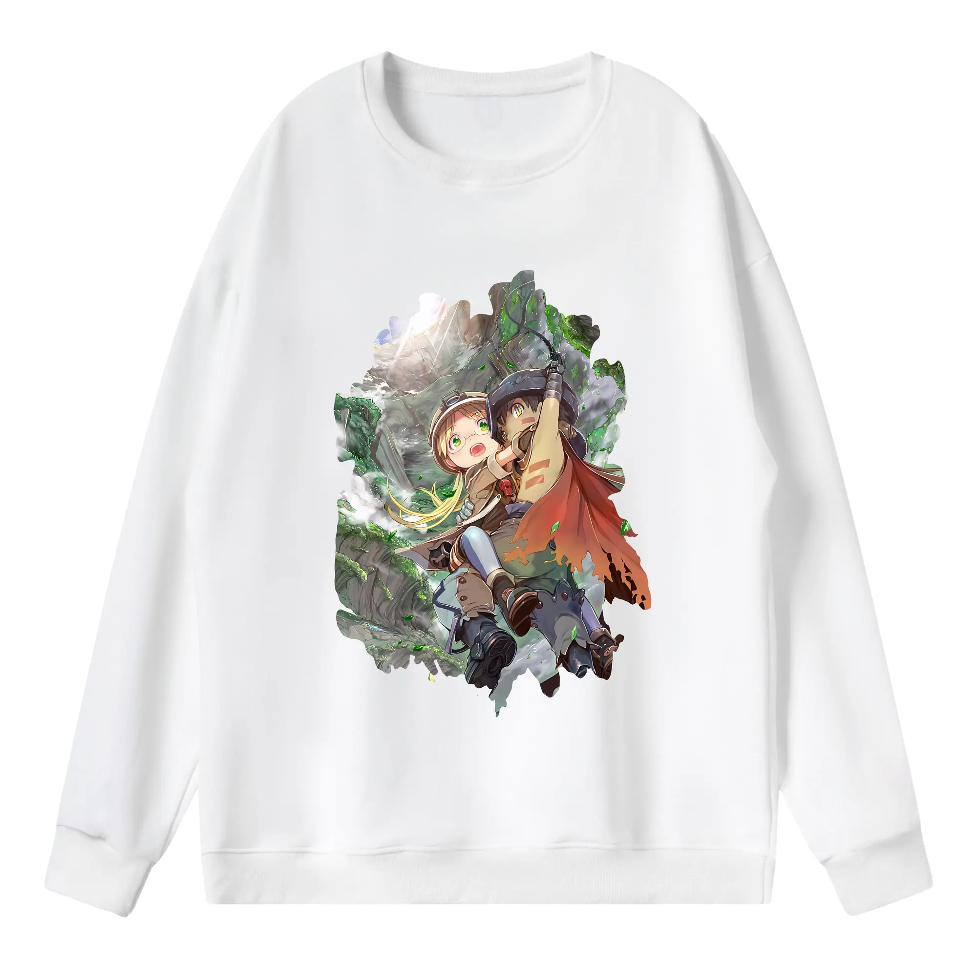 メイドインアビス グッズ,リコ - 薄手 クルーネック スウェット 裏毛260g · ポリエステル 春秋向け カジュアル 男女兼用 · トレーナー デイリー スポーツ 散歩に最適