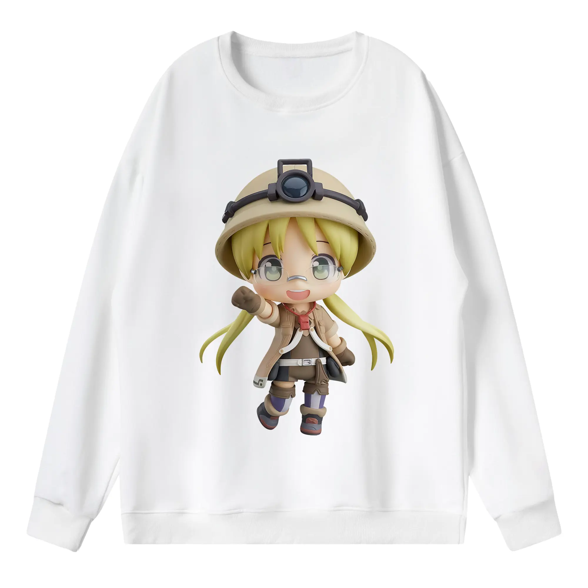 メイドインアビス グッズ,リコ - 薄手 クルーネック スウェット 裏毛260g · ポリエステル 春秋向け カジュアル 男女兼用 · トレーナー デイリー スポーツ 散歩に最適