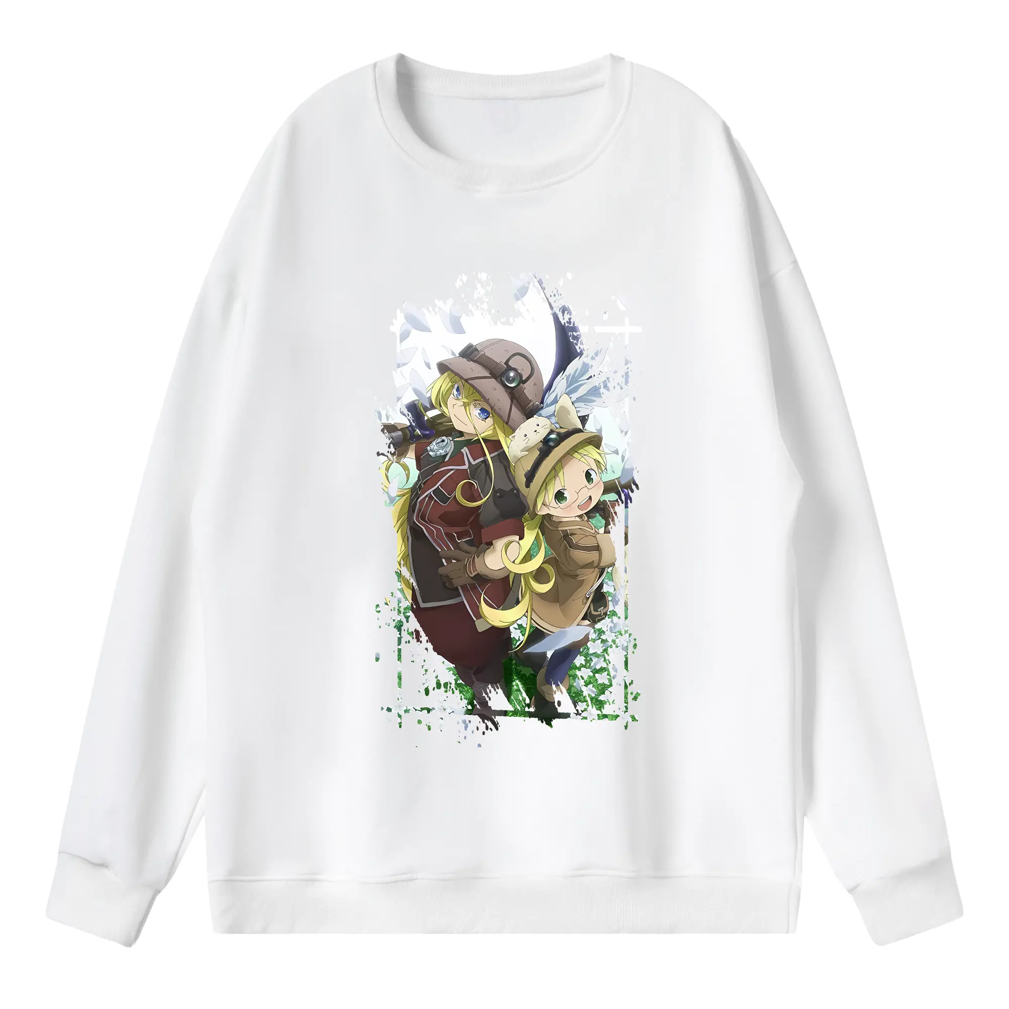 メイドインアビス グッズ,リコ - 薄手 クルーネック スウェット 裏毛260g · ポリエステル 春秋向け カジュアル 男女兼用 · トレーナー デイリー スポーツ 散歩に最適