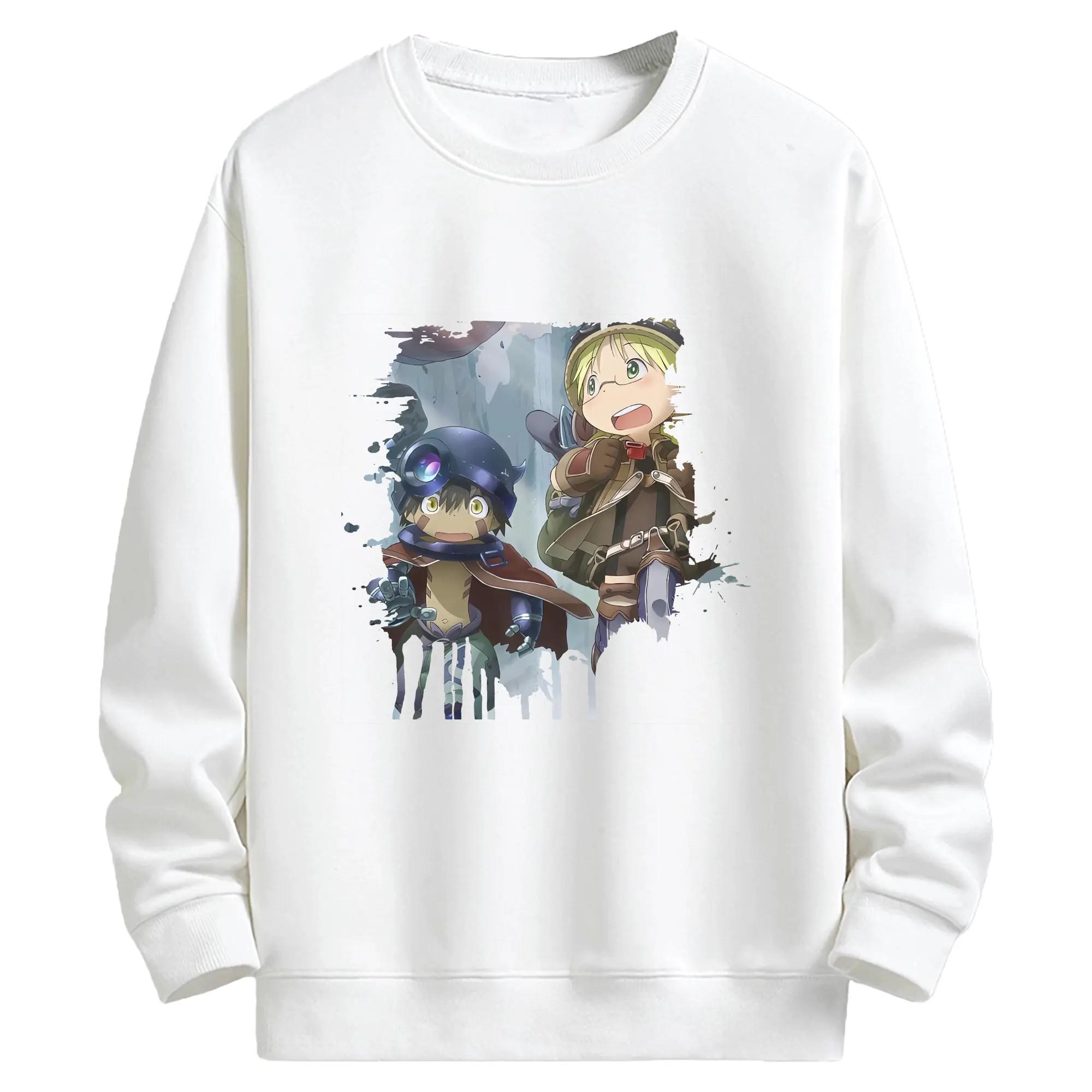 メイドインアビス グッズ,リコ - キッズ クルーネックスウェットシャツ ・ フロントプリント ・ 綿80％ ポリエステル20％ ・ 快適 通学 スポーツ 日常使い お散歩用