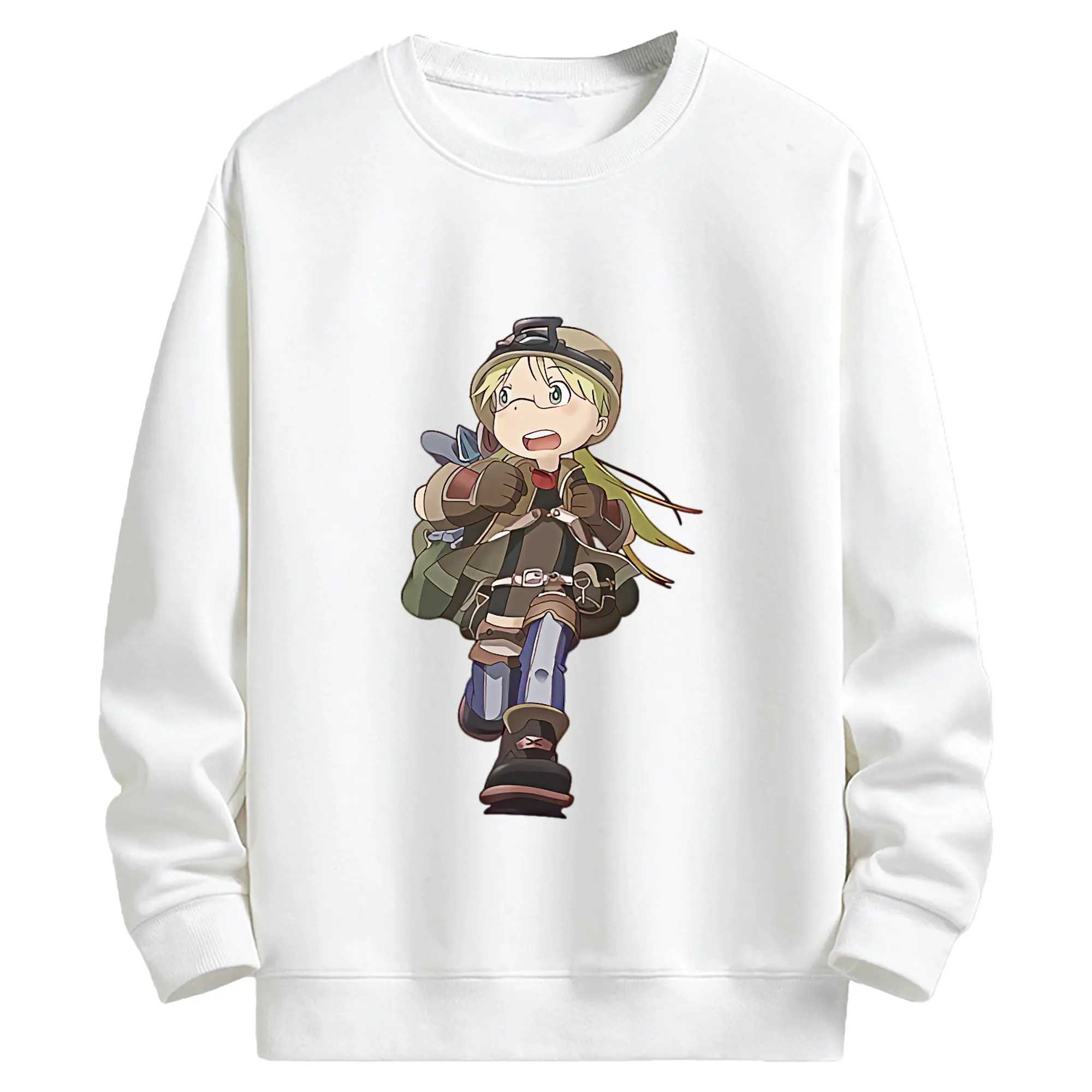 メイドインアビス グッズ,リコ - キッズ クルーネックスウェットシャツ ・ フロントプリント ・ 綿80％ ポリエステル20％ ・ 快適 通学 スポーツ 日常使い お散歩用