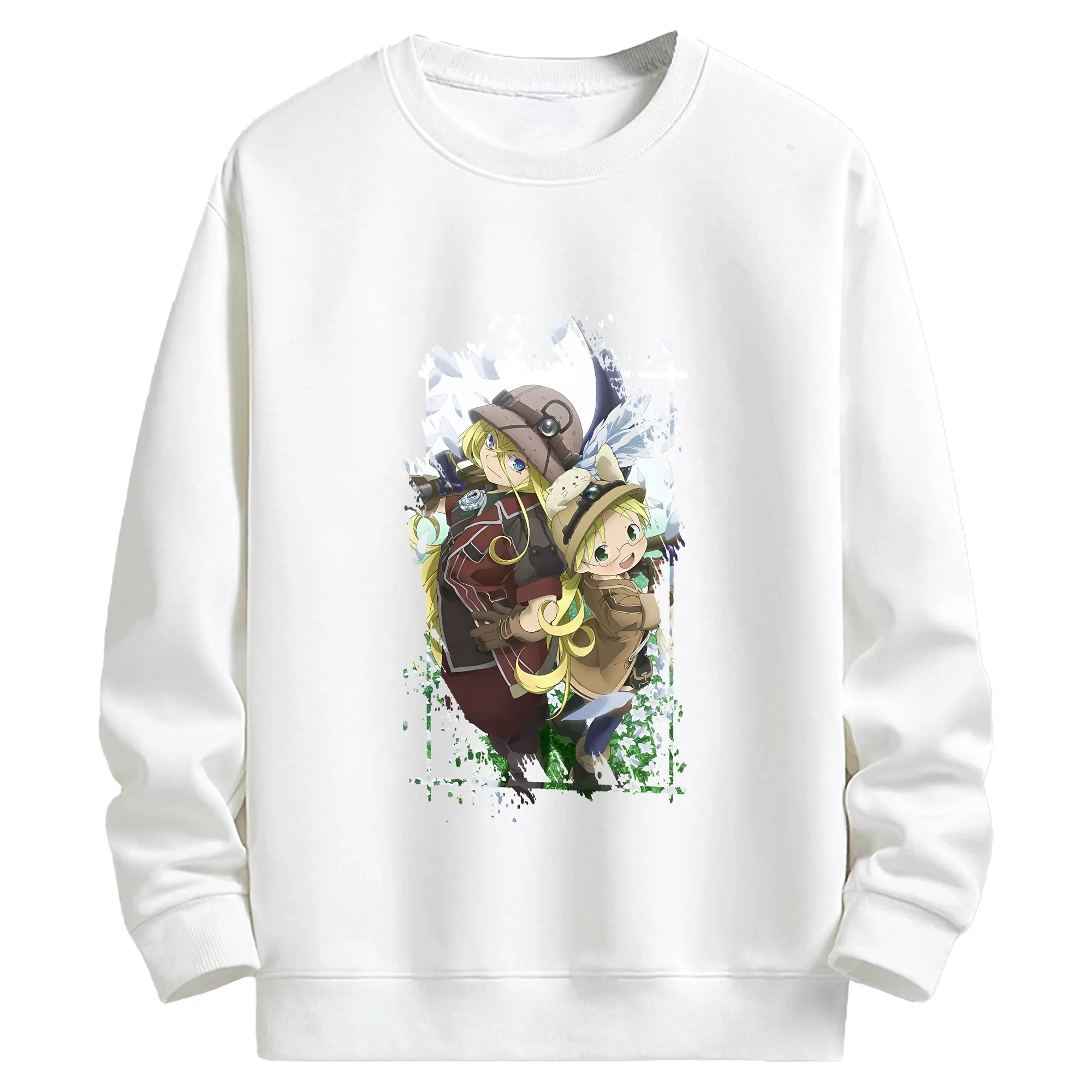 メイドインアビス グッズ,リコ - キッズ クルーネックスウェットシャツ ・ フロントプリント ・ 綿80％ ポリエステル20％ ・ 快適 通学 スポーツ 日常使い お散歩用