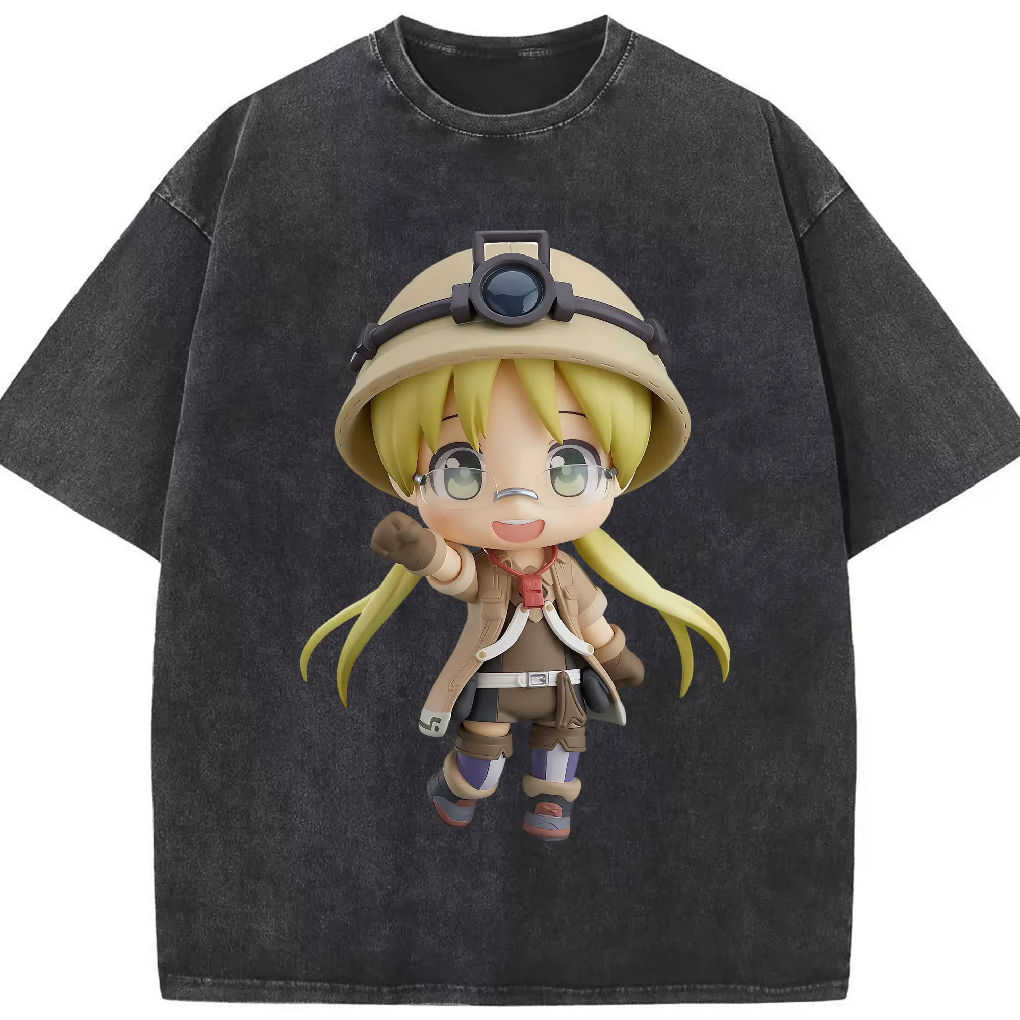 メイドインアビス グッズ,リコ - 綿100％ ヴィンテージ風 半袖Tシャツ ・ フロントプリント ・ 柔らか肌触り ・ 通気性 快適 ・ スポーツ カジュアル 外出用