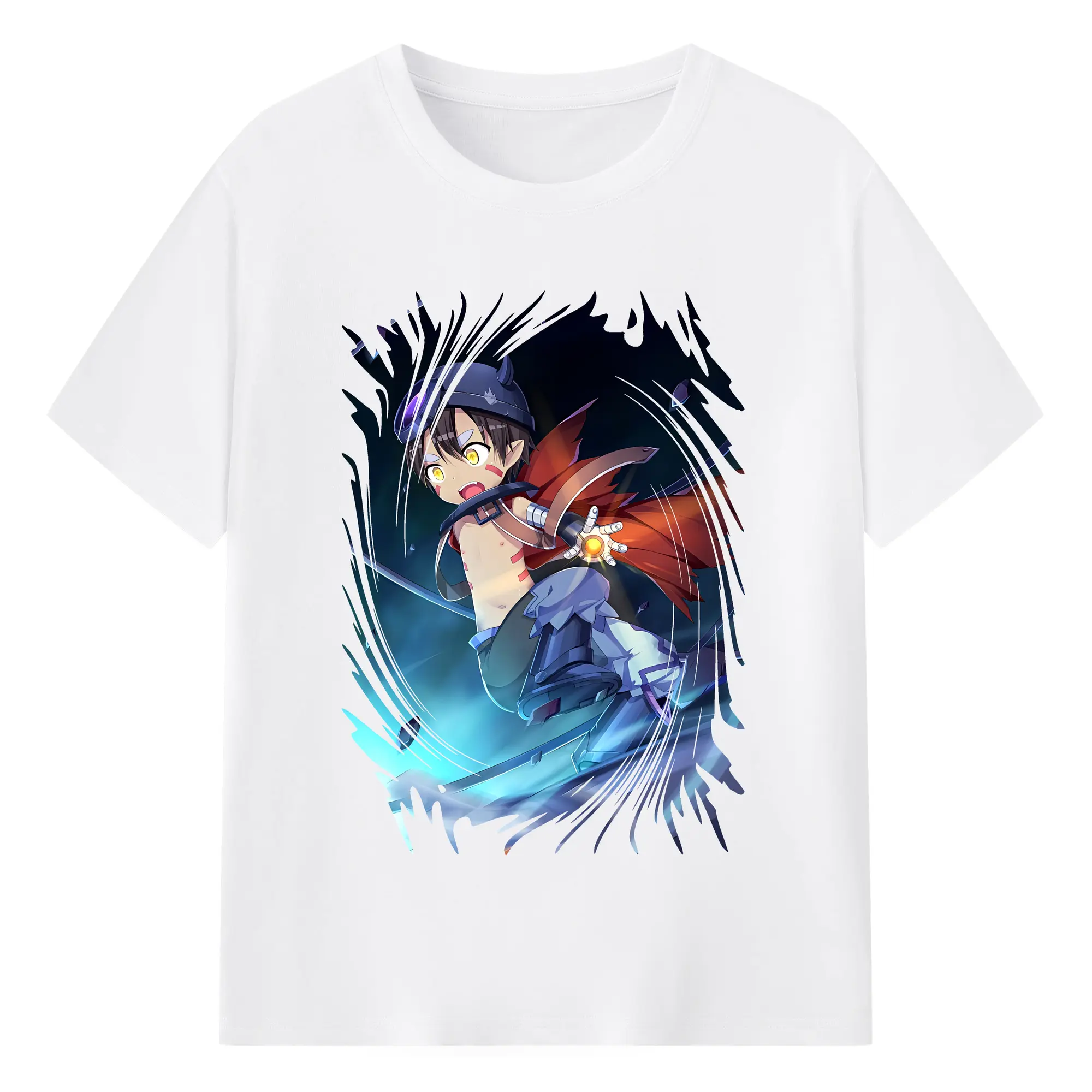 メイドインアビス グッズ,レグ - 綿100％ 半袖Tシャツ ・ フロントプリント ・ 快適 通気性 ・ 日常使い 散歩 スポーツ用