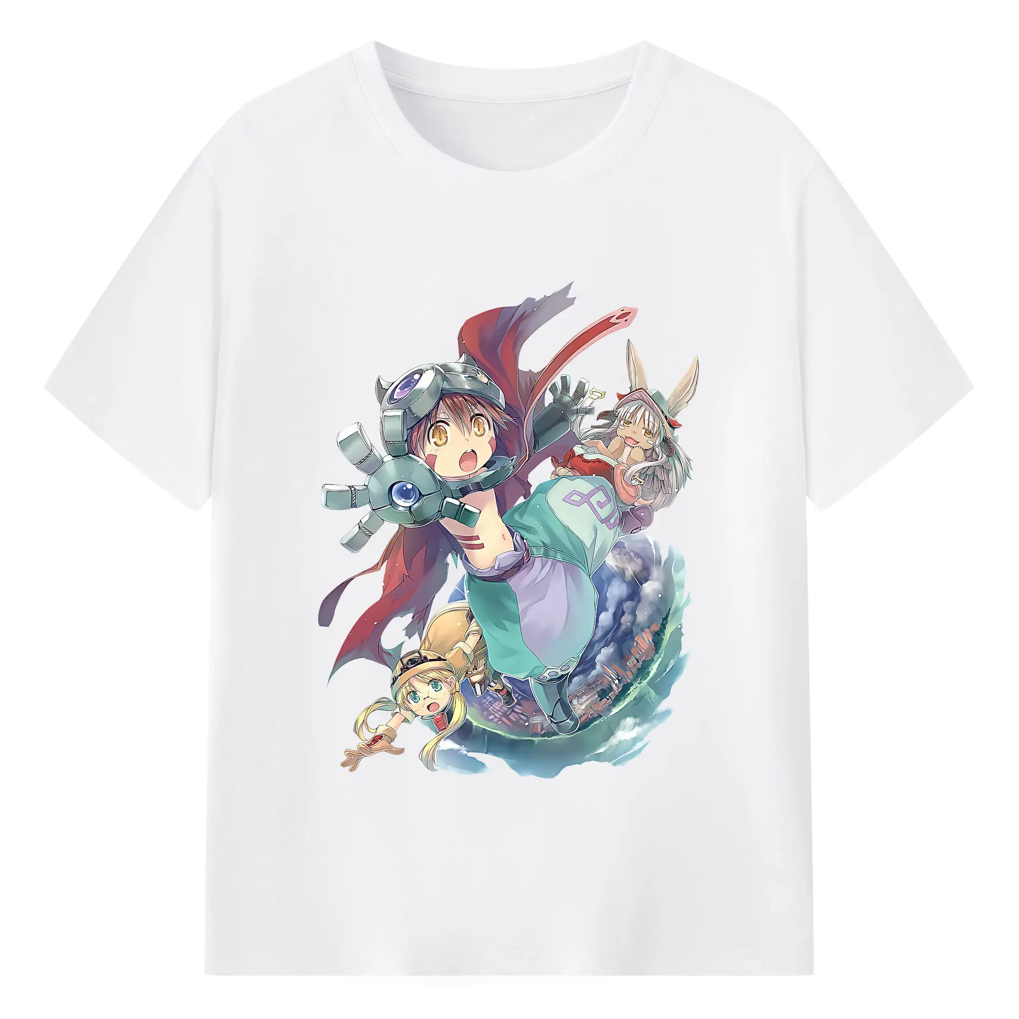 メイドインアビス グッズ,レグ - 綿100％ 半袖Tシャツ ・ フロントプリント ・ 快適 通気性 ・ 日常使い 散歩 スポーツ用