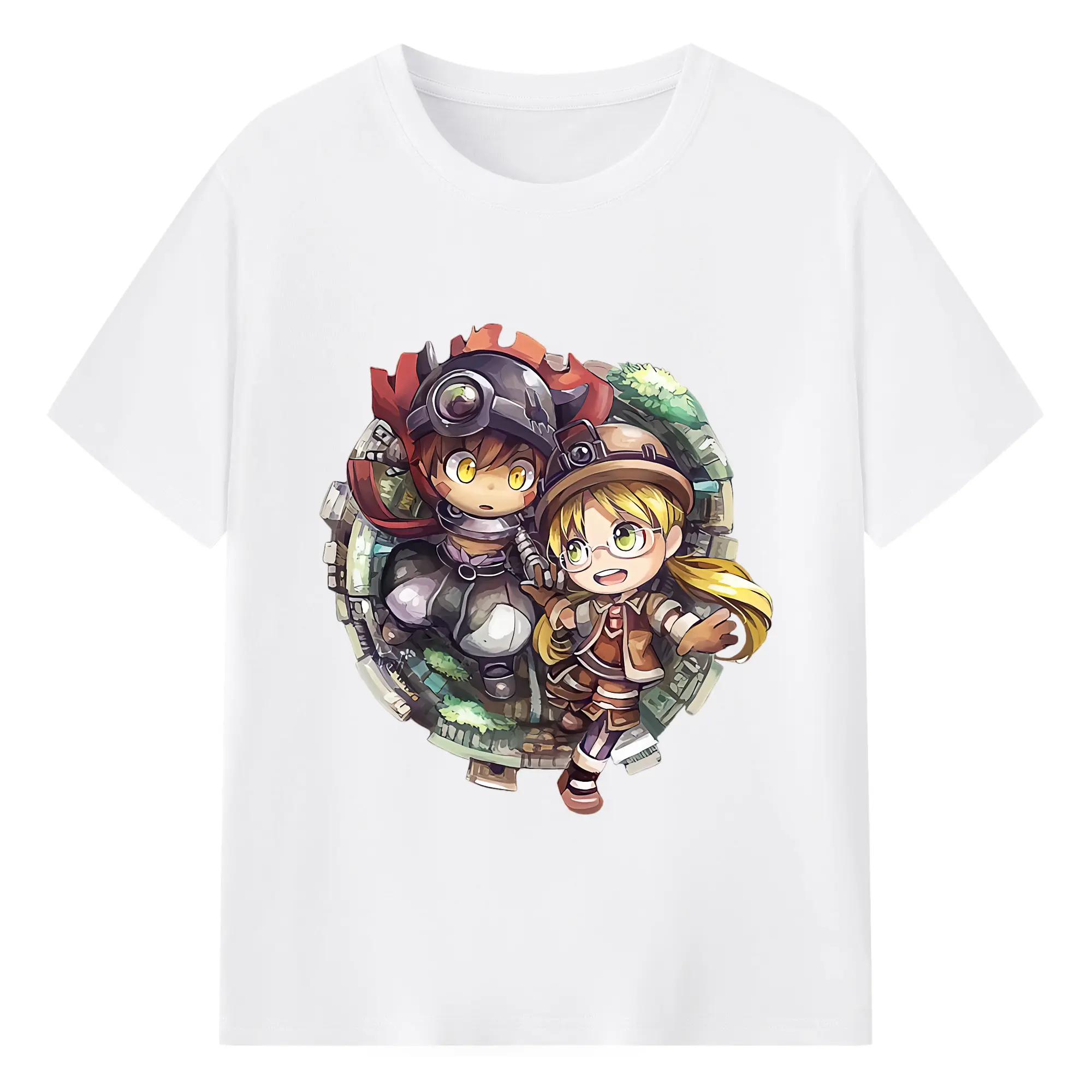 メイドインアビス グッズ,レグ - 綿100％ 半袖Tシャツ ・ フロントプリント ・ 快適 通気性 ・ 日常使い 散歩 スポーツ用