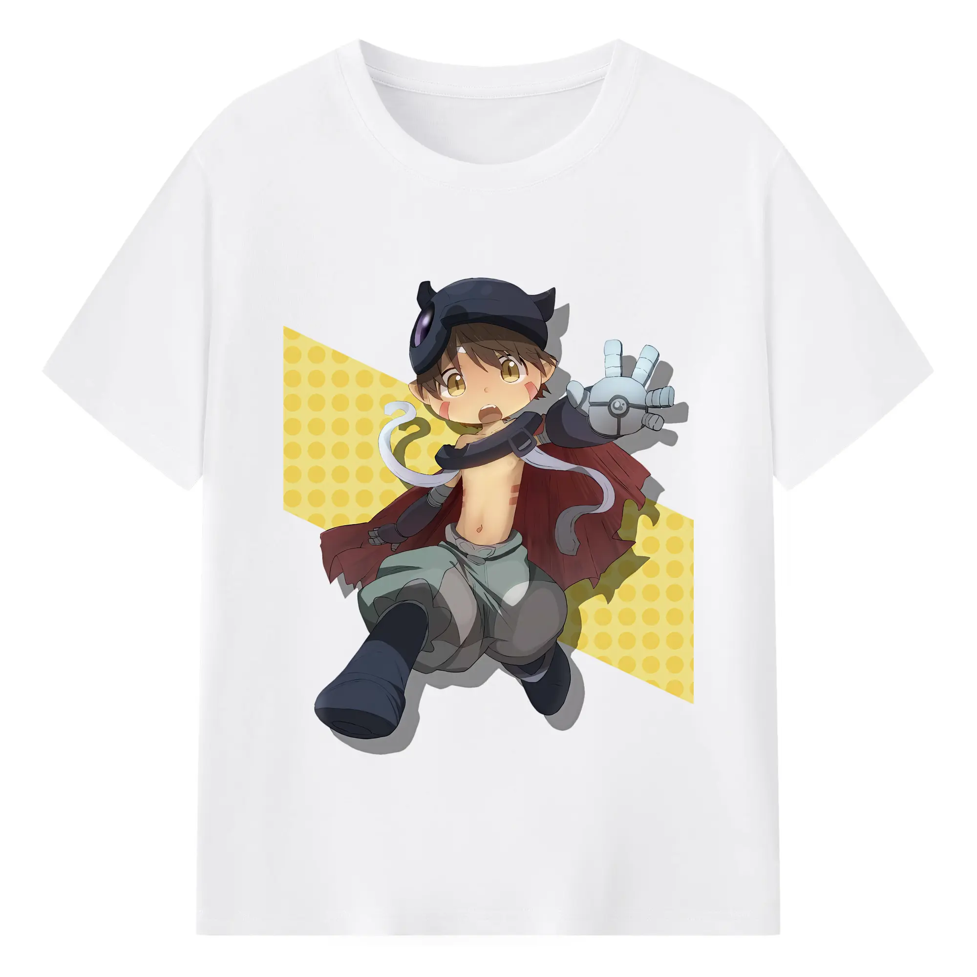 メイドインアビス グッズ,レグ - 綿100％ 半袖Tシャツ ・ フロントプリント ・ 快適 通気性 ・ 日常使い 散歩 スポーツ用