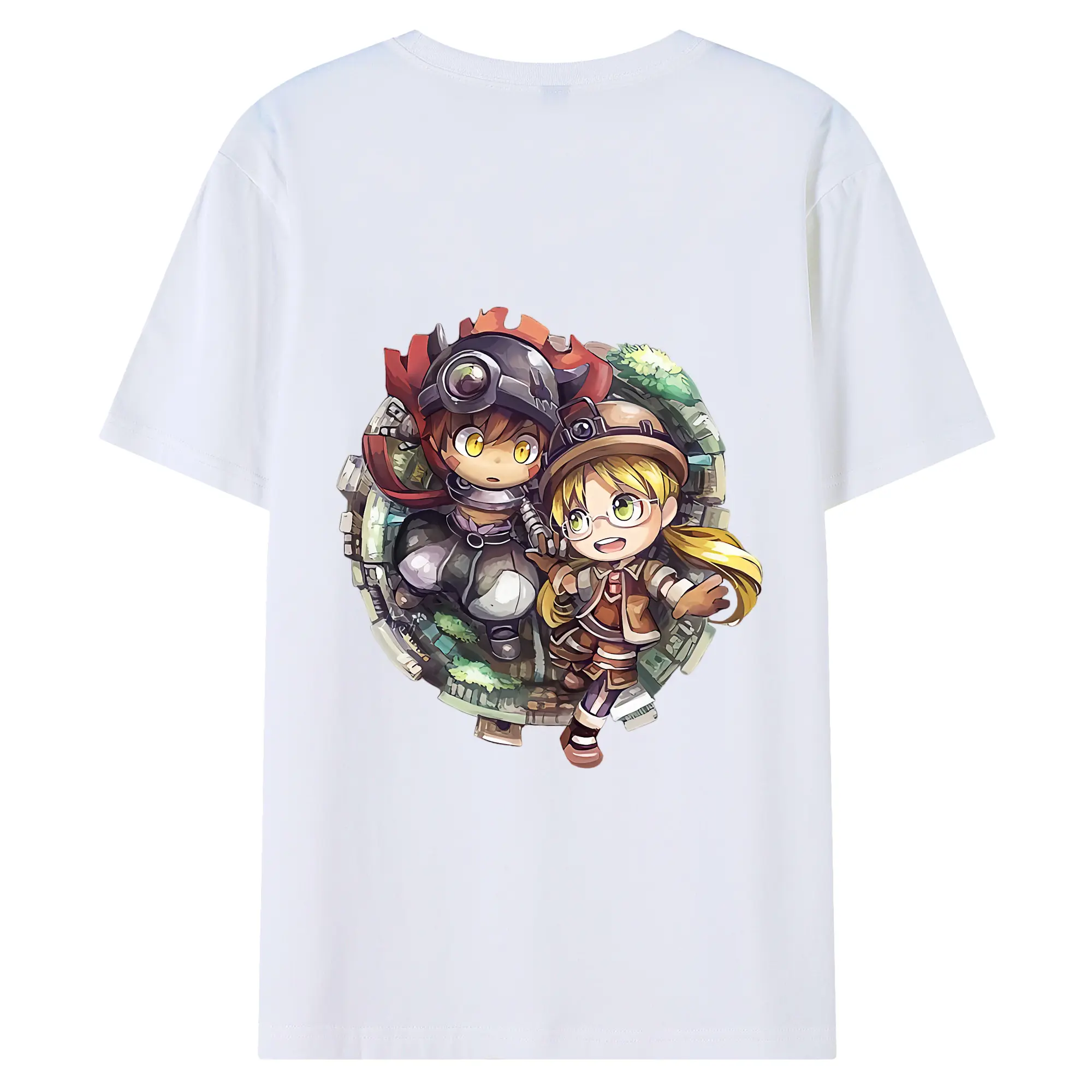 メイドインアビス グッズ,レグ - 綿100％ 半袖Tシャツ ・ バックプリント ・ 快適 通気性 ・ 日常使い 散歩 スポーツ用
