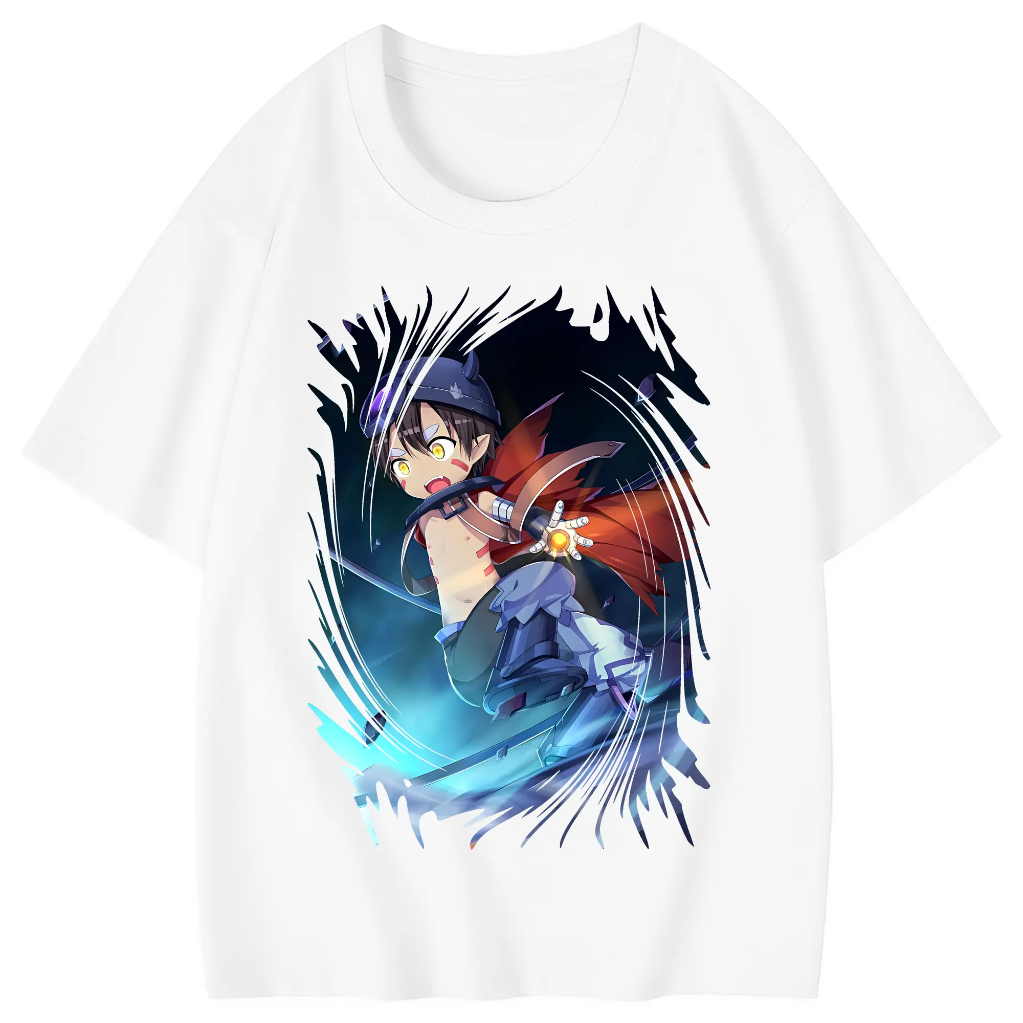 メイドインアビス グッズ,レグ - 綿100％ キッズTシャツ ・ フロントプリント ・ 快適 通気性 ・ スポーツ カジュアル 散歩用