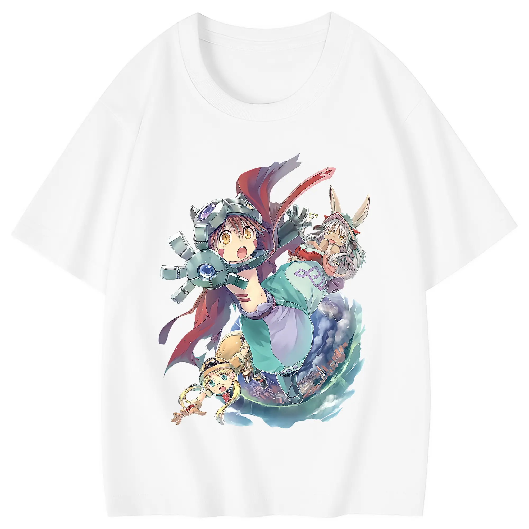 メイドインアビス グッズ,レグ - 綿100％ キッズTシャツ ・ フロントプリント ・ 快適 通気性 ・ スポーツ カジュアル 散歩用