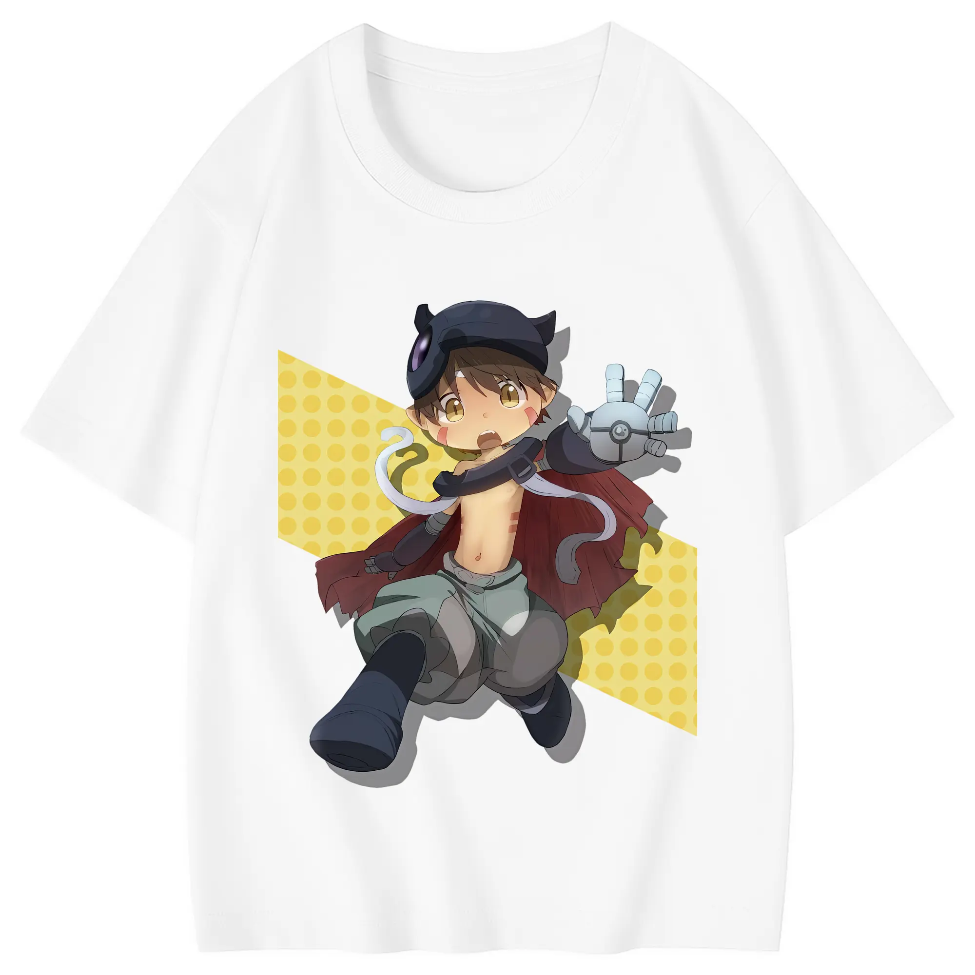 メイドインアビス グッズ,レグ - 綿100％ キッズTシャツ ・ フロントプリント ・ 快適 通気性 ・ スポーツ カジュアル 散歩用