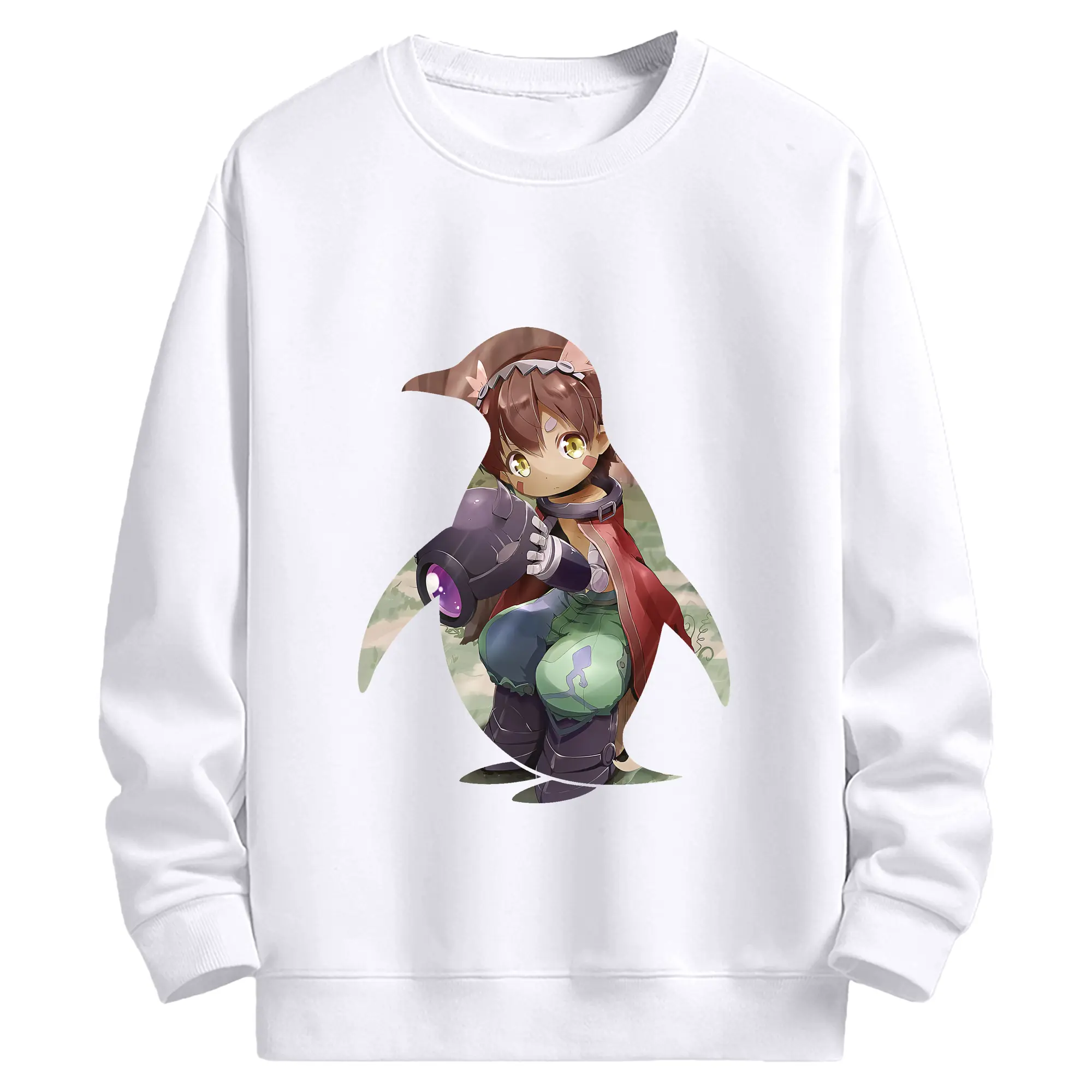 メイドインアビス グッズ,レグ - 高品質 クルーネック スウェット ・ コットン59％ ポリエステル41％ ・ ユニセックス 長袖 トレーナー ・ カジュアル デイリー スポーツ 散歩用