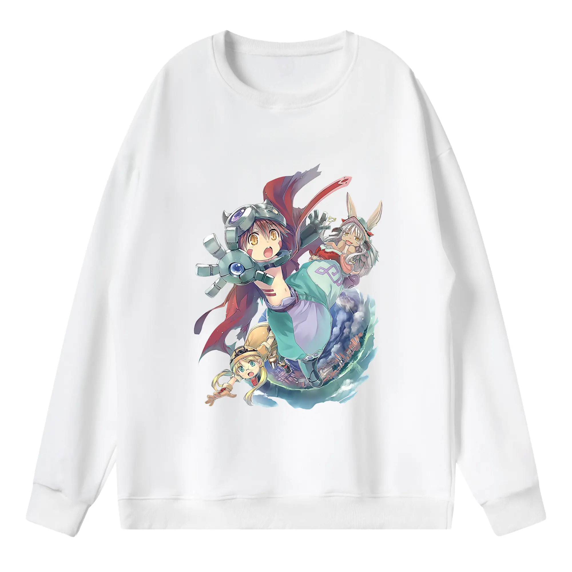 メイドインアビス グッズ,レグ - 薄手 クルーネック スウェット 裏毛260g · ポリエステル 春秋向け カジュアル 男女兼用 · トレーナー デイリー スポーツ 散歩に最適