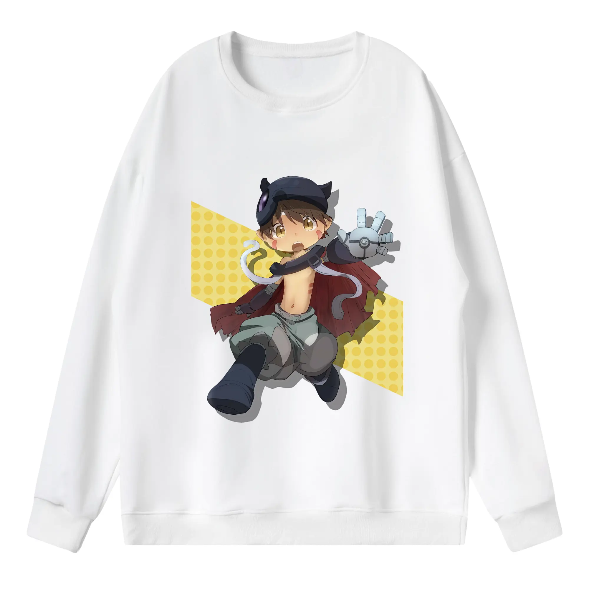 メイドインアビス グッズ,レグ - 薄手 クルーネック スウェット 裏毛260g · ポリエステル 春秋向け カジュアル 男女兼用 · トレーナー デイリー スポーツ 散歩に最適