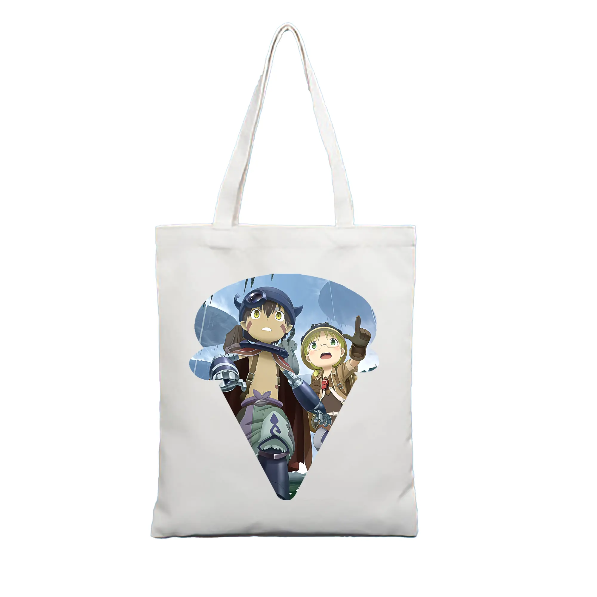 メイドインアビス グッズ,レグ - 縦型キャンバス手提げバッグ（トートバッグ） ・ キャンバス素材 ・ ショッピング用 ・ 軽量 丈夫 お手入れ簡単