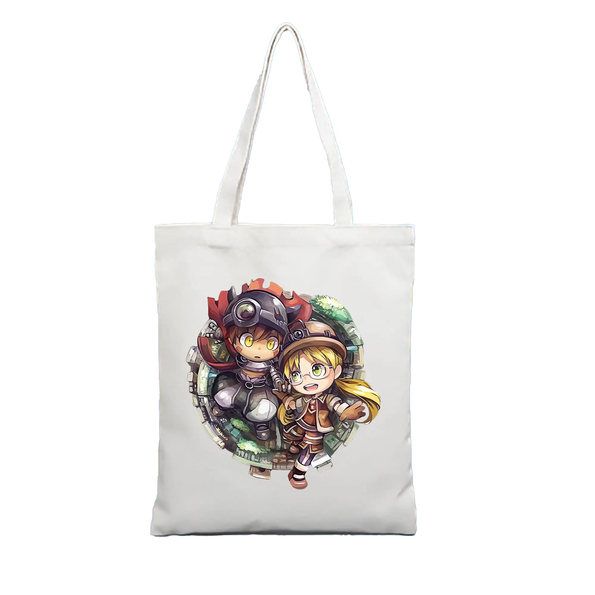 メイドインアビス グッズ,レグ - 縦型キャンバス手提げバッグ（トートバッグ） ・ キャンバス素材 ・ ショッピング用 ・ 軽量 丈夫 お手入れ簡単