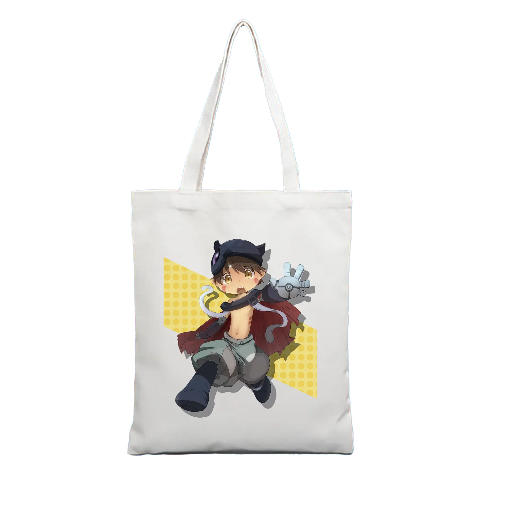 メイドインアビス グッズ,レグ - 縦型キャンバス手提げバッグ（トートバッグ） ・ キャンバス素材 ・ ショッピング用 ・ 軽量 丈夫 お手入れ簡単