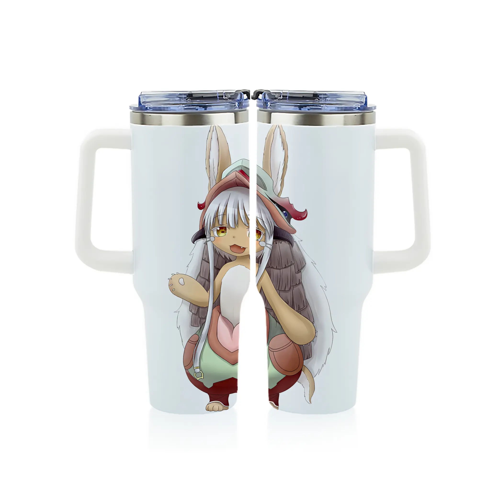 メイドインアビス グッズ,ナナチ - 1200mL フルプリント車用タンブラー ・ 304ステンレス 内側 ・ 201ステンレス 外側 ・ 保温 保冷 ・ 通勤 ドライブ アウトドア用