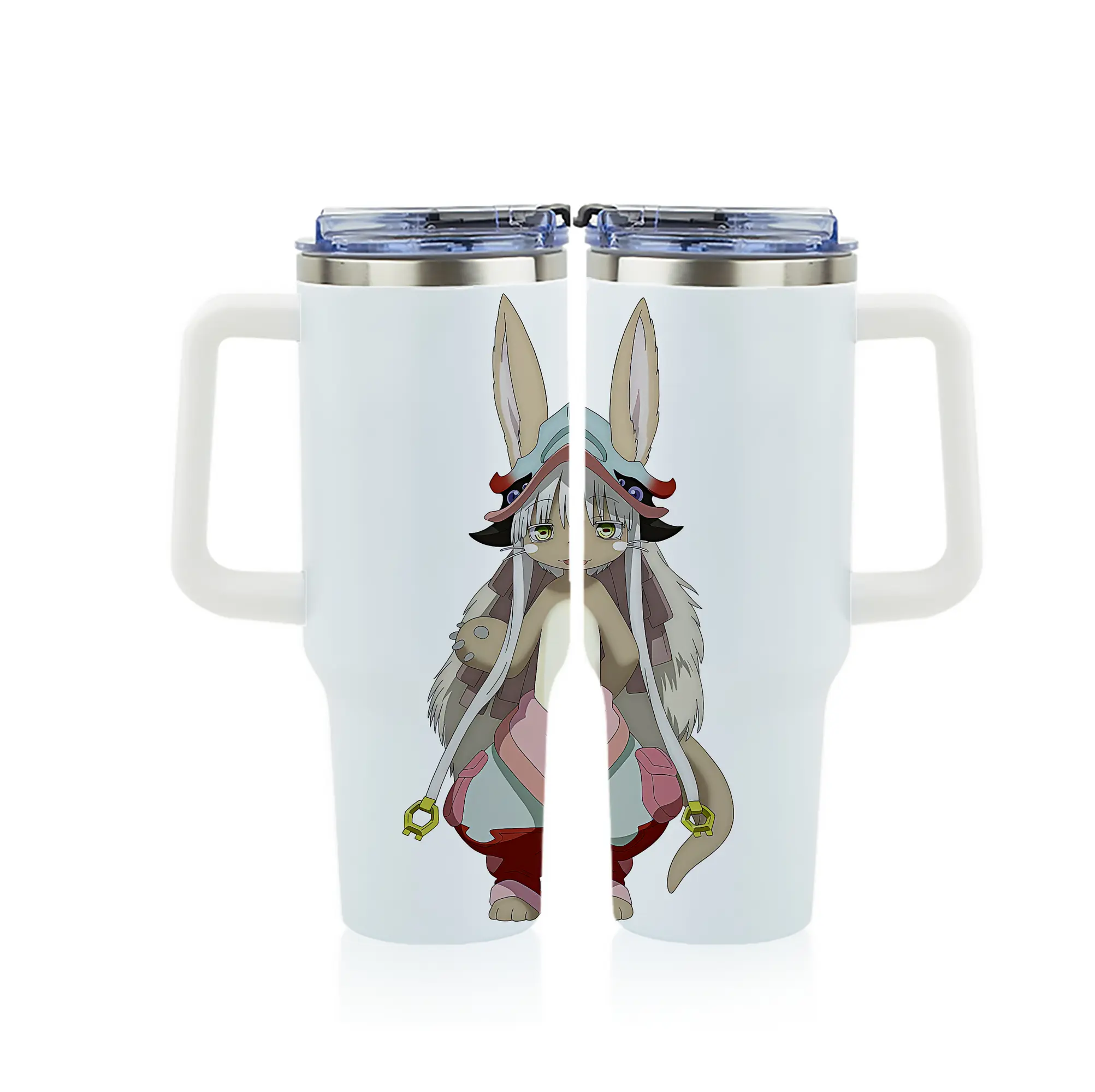 メイドインアビス グッズ,ナナチ - 1200mL フルプリント車用タンブラー ・ 304ステンレス 内側 ・ 201ステンレス 外側 ・ 保温 保冷 ・ 通勤 ドライブ アウトドア用