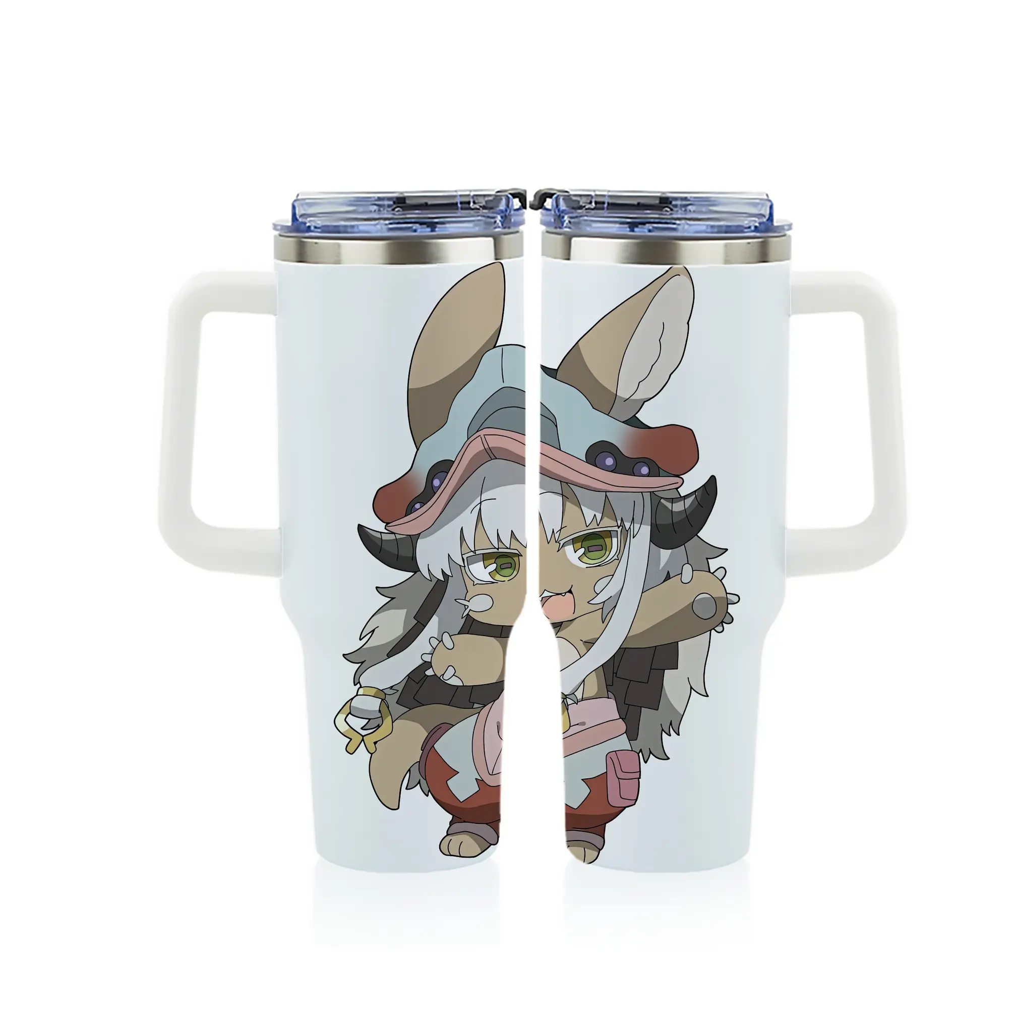 メイドインアビス グッズ,ナナチ - 1200mL フルプリント車用タンブラー ・ 304ステンレス 内側 ・ 201ステンレス 外側 ・ 保温 保冷 ・ 通勤 ドライブ アウトドア用