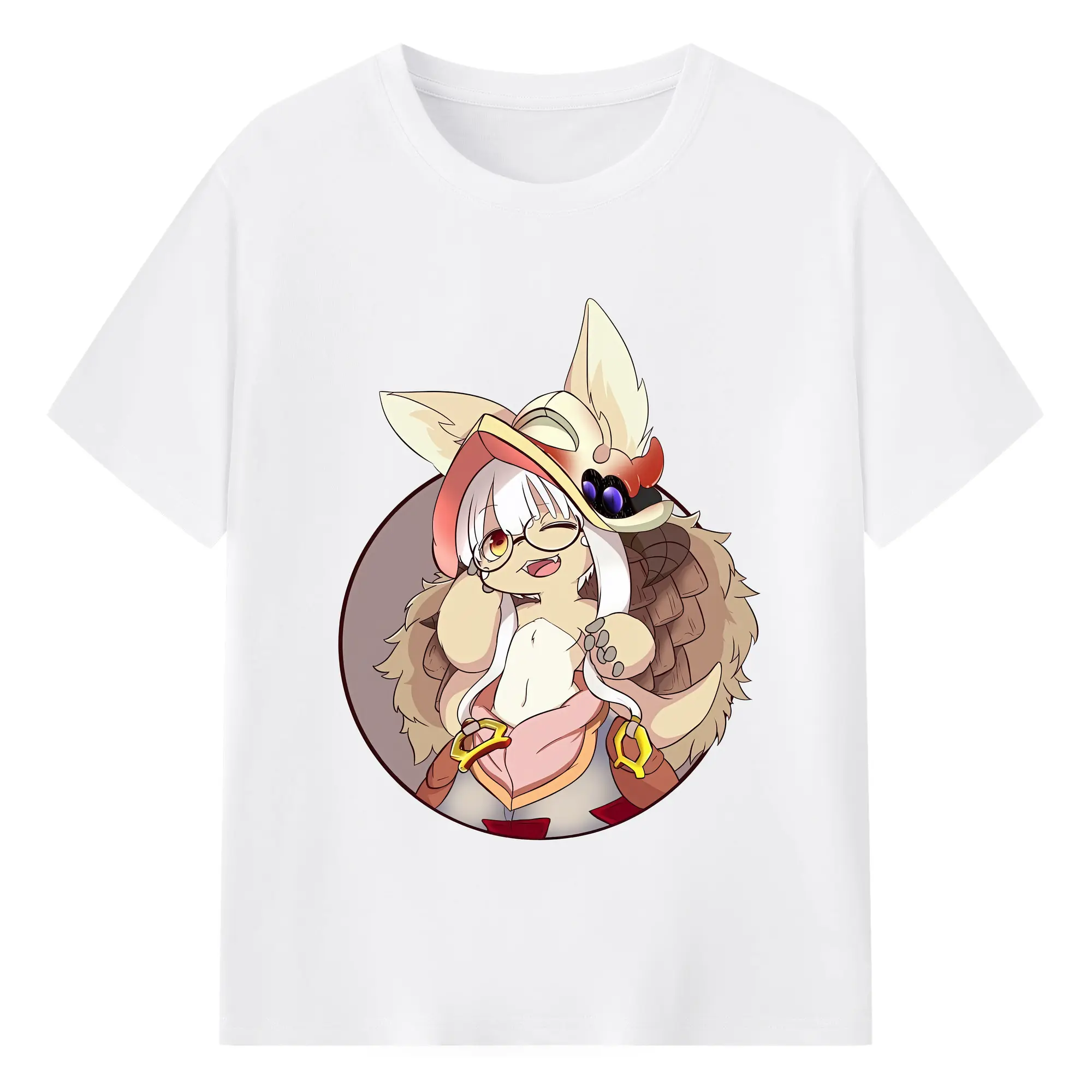 メイドインアビス グッズ,ナナチ - 綿100％ 半袖Tシャツ ・ フロントプリント ・ 快適 通気性 ・ 日常使い 散歩 スポーツ用