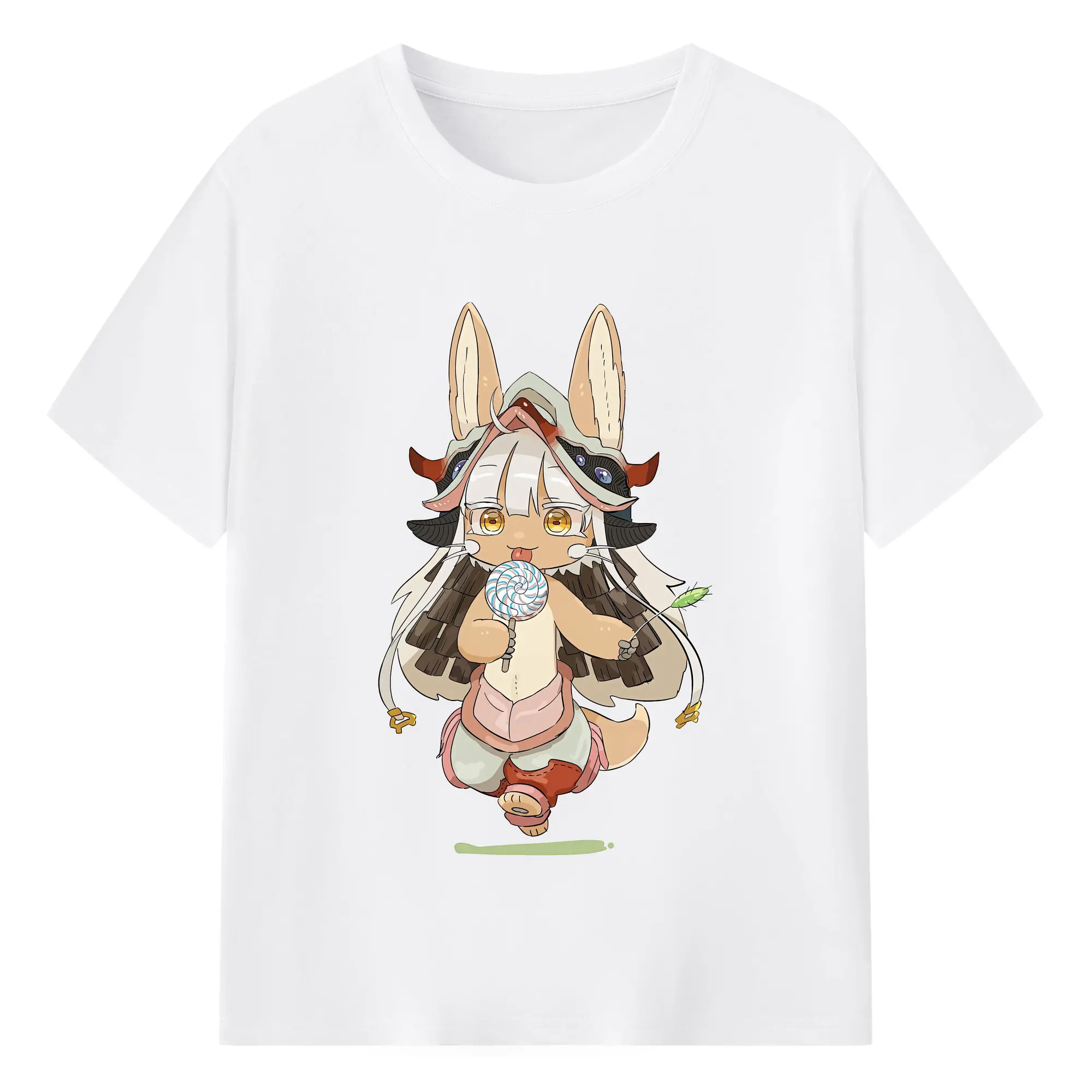 メイドインアビス グッズ,ナナチ - 綿100％ 半袖Tシャツ ・ フロントプリント ・ 快適 通気性 ・ 日常使い 散歩 スポーツ用