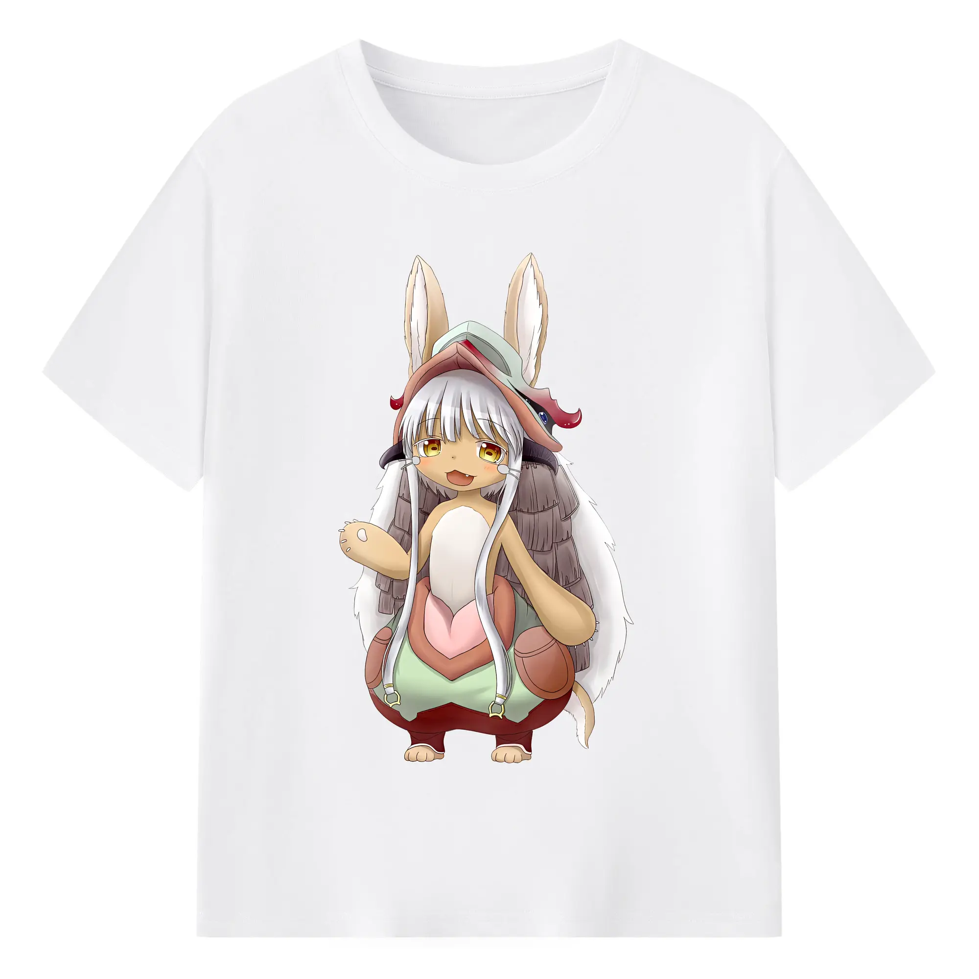 メイドインアビス グッズ,ナナチ - 綿100％ 半袖Tシャツ ・ フロントプリント ・ 快適 通気性 ・ 日常使い 散歩 スポーツ用