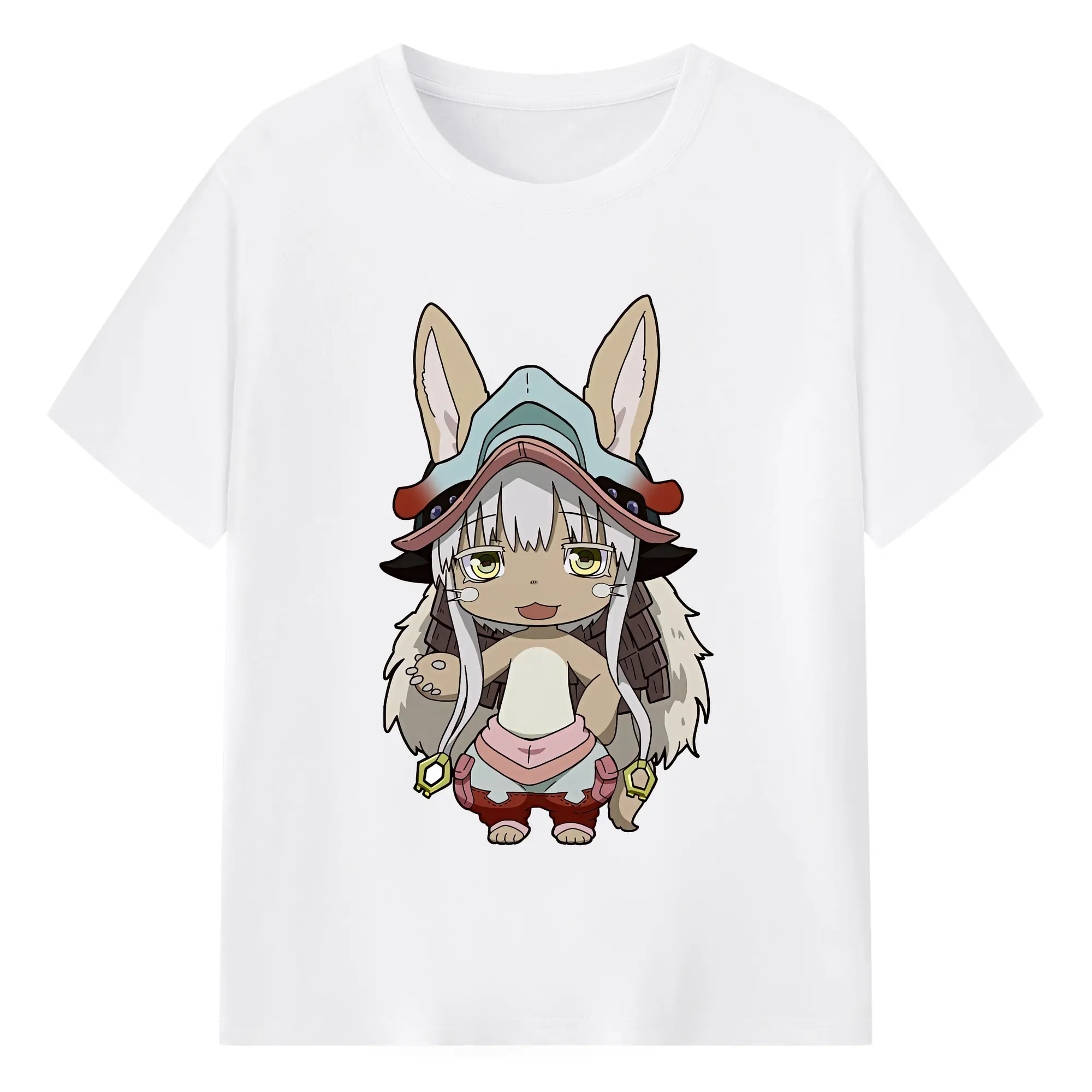 メイドインアビス グッズ,ナナチ - 綿100％ 半袖Tシャツ ・ フロントプリント ・ 快適 通気性 ・ 日常使い 散歩 スポーツ用