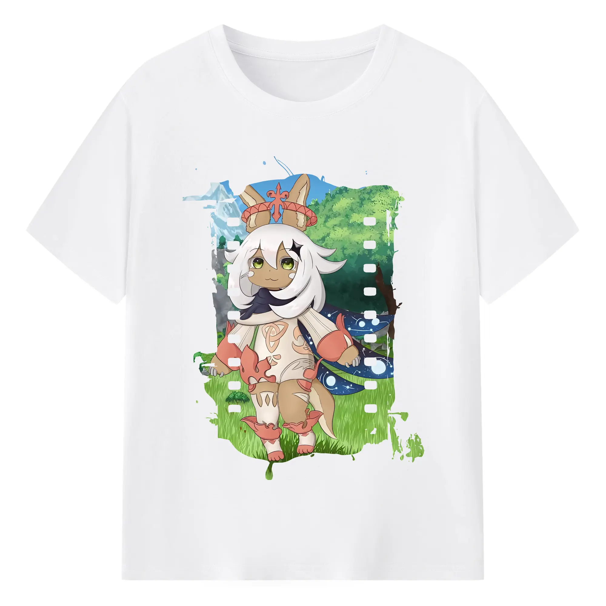 メイドインアビス グッズ,ナナチ - 綿100％ 半袖Tシャツ ・ フロントプリント ・ 快適 通気性 ・ 日常使い 散歩 スポーツ用