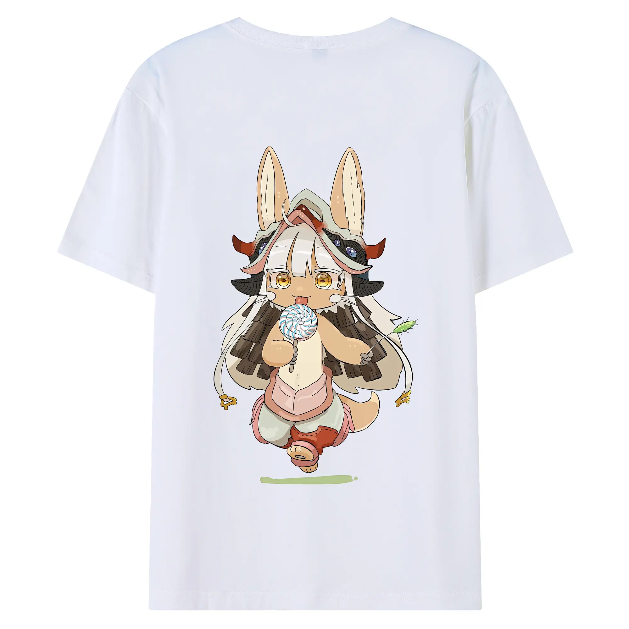 メイドインアビス グッズ,ナナチ - 綿100％ 半袖Tシャツ ・ バックプリント ・ 快適 通気性 ・ 日常使い 散歩 スポーツ用