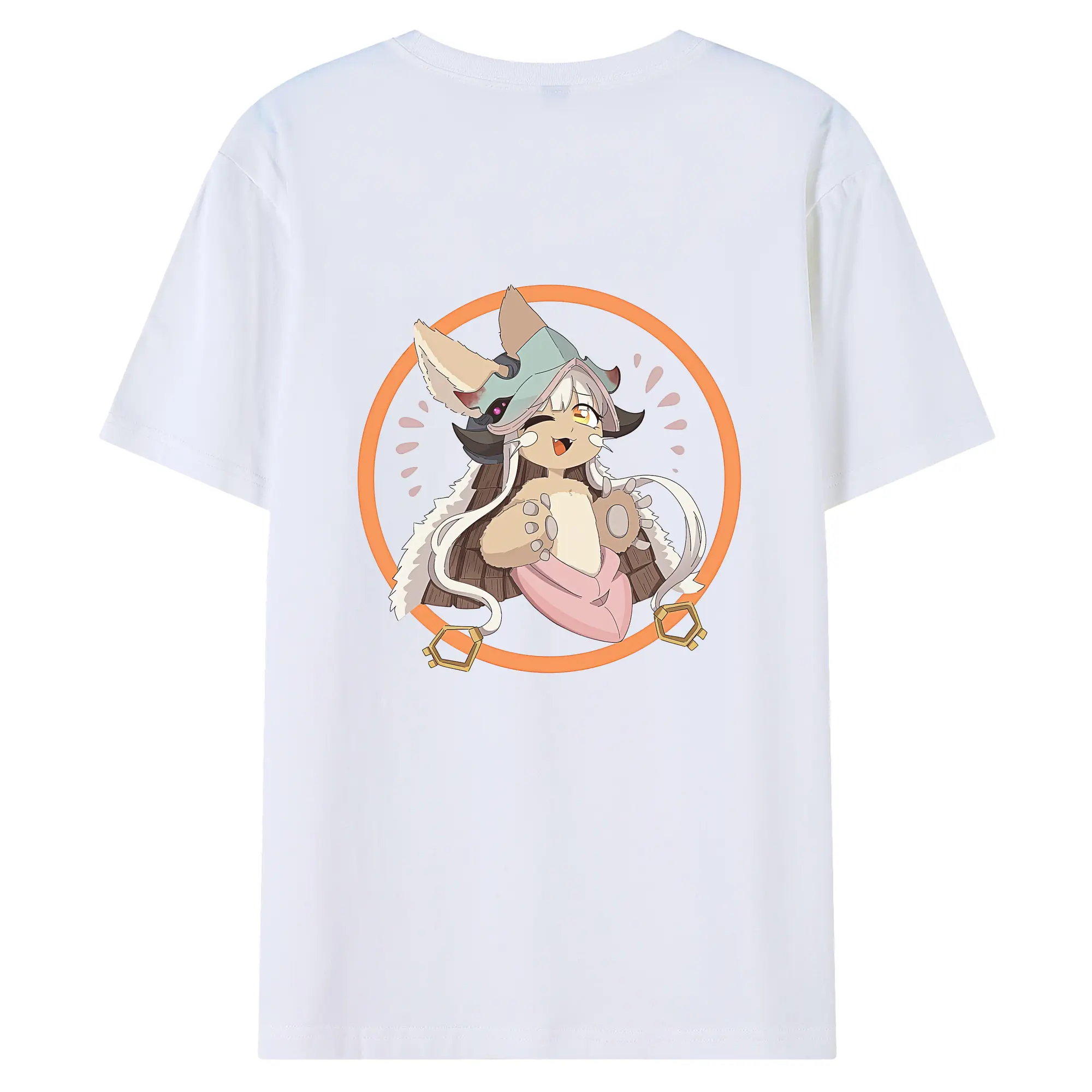 メイドインアビス グッズ,ナナチ - 綿100％ 半袖Tシャツ ・ バックプリント ・ 快適 通気性 ・ 日常使い 散歩 スポーツ用