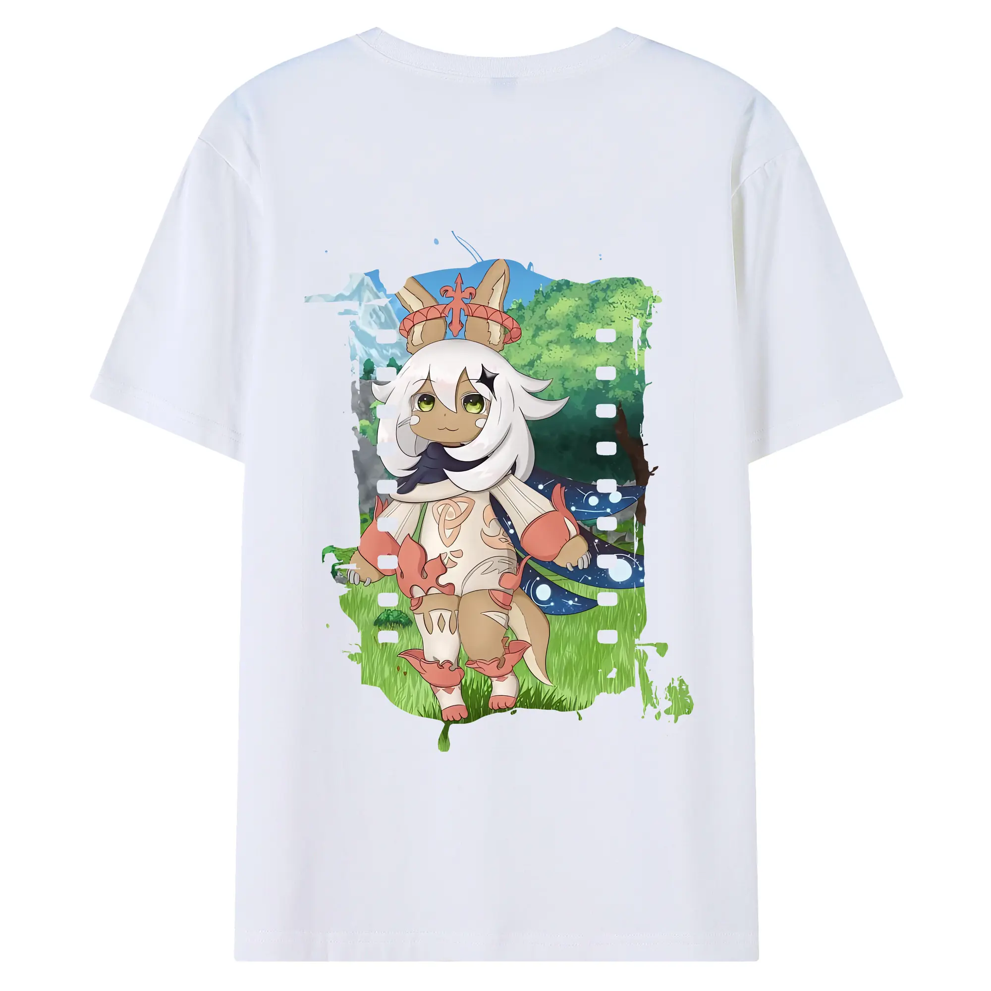 メイドインアビス グッズ,ナナチ - 綿100％ 半袖Tシャツ ・ バックプリント ・ 快適 通気性 ・ 日常使い 散歩 スポーツ用