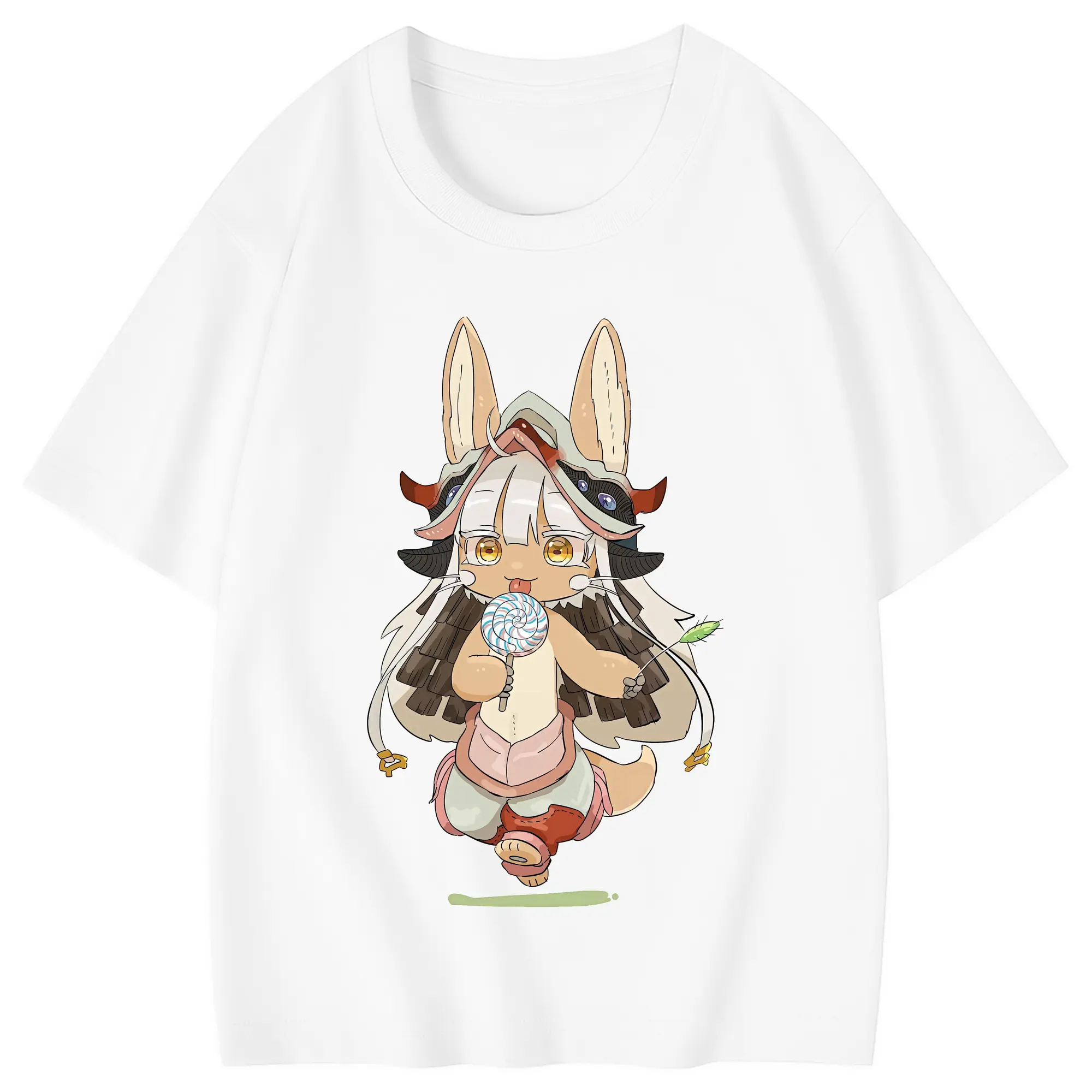 メイドインアビス グッズ,ナナチ - 綿100％ キッズTシャツ ・ フロントプリント ・ 快適 通気性 ・ スポーツ カジュアル 散歩用