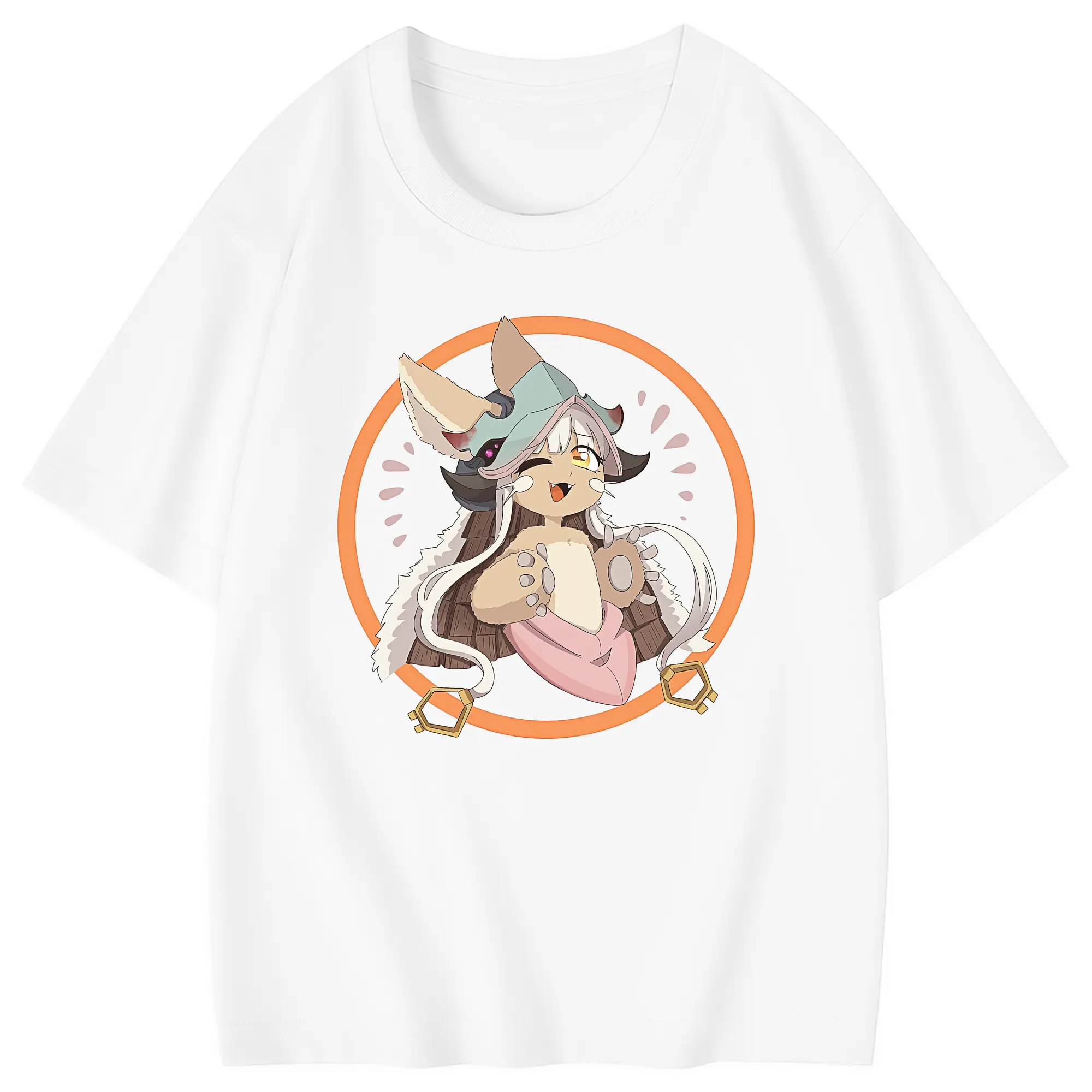 メイドインアビス グッズ,ナナチ - 綿100％ キッズTシャツ ・ フロントプリント ・ 快適 通気性 ・ スポーツ カジュアル 散歩用