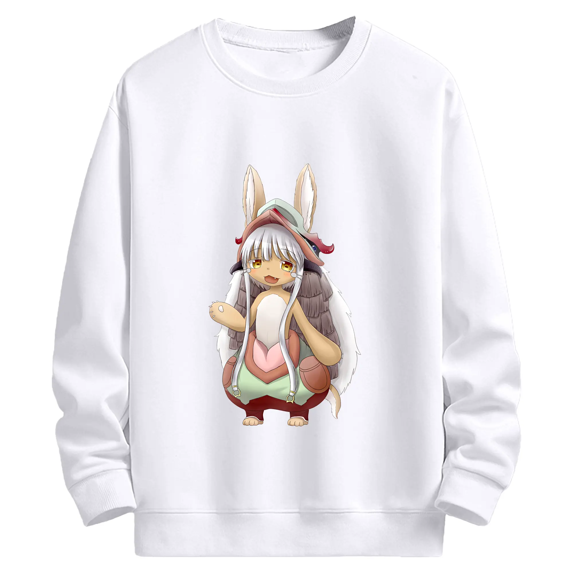 メイドインアビス グッズ,ナナチ - 高品質 クルーネック スウェット ・ コットン59％ ポリエステル41％ ・ ユニセックス 長袖 トレーナー ・ カジュアル デイリー スポーツ 散歩用