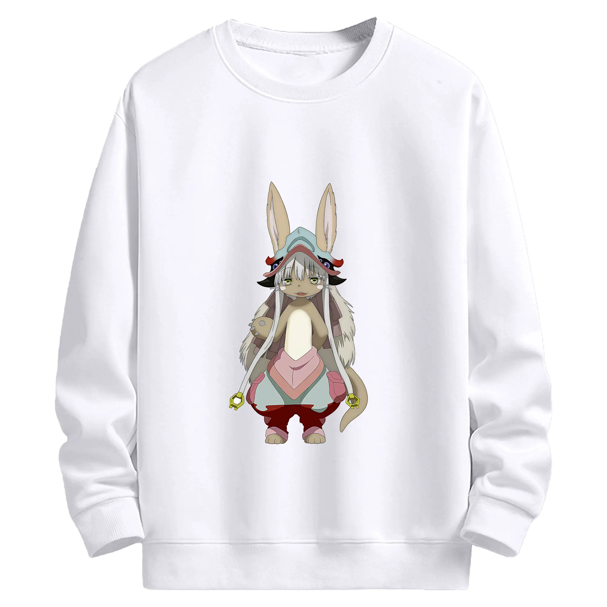 メイドインアビス グッズ,ナナチ - 高品質 クルーネック スウェット ・ コットン59％ ポリエステル41％ ・ ユニセックス 長袖 トレーナー ・ カジュアル デイリー スポーツ 散歩用