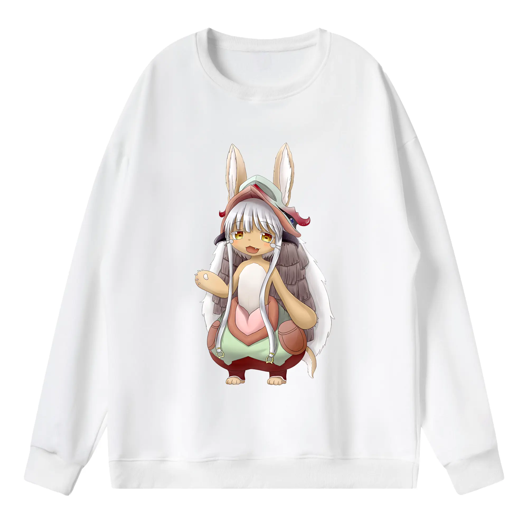 メイドインアビス グッズ,ナナチ - 薄手 クルーネック スウェット 裏毛260g · ポリエステル 春秋向け カジュアル 男女兼用 · トレーナー デイリー スポーツ 散歩に最適