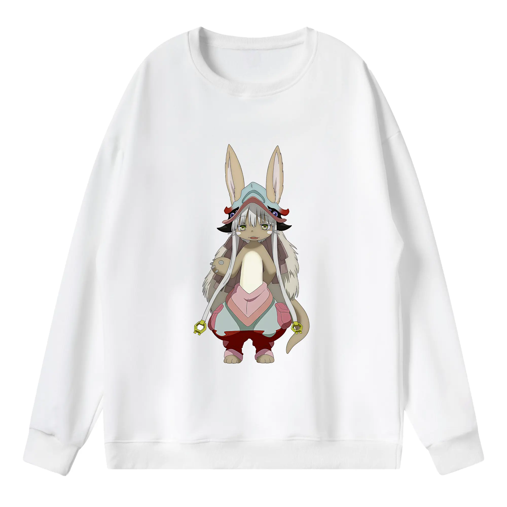 メイドインアビス グッズ,ナナチ - 薄手 クルーネック スウェット 裏毛260g · ポリエステル 春秋向け カジュアル 男女兼用 · トレーナー デイリー スポーツ 散歩に最適