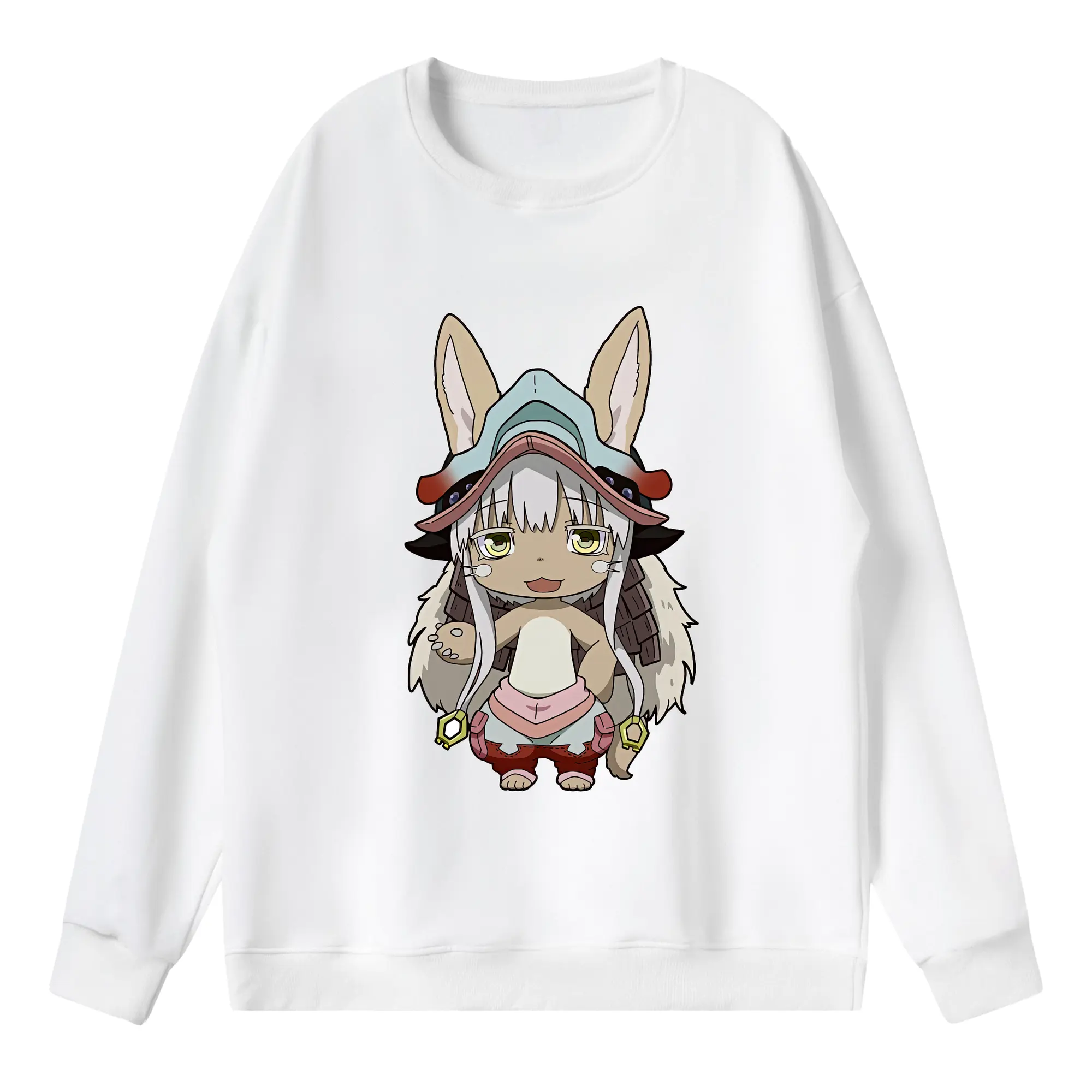 メイドインアビス グッズ,ナナチ - 薄手 クルーネック スウェット 裏毛260g · ポリエステル 春秋向け カジュアル 男女兼用 · トレーナー デイリー スポーツ 散歩に最適